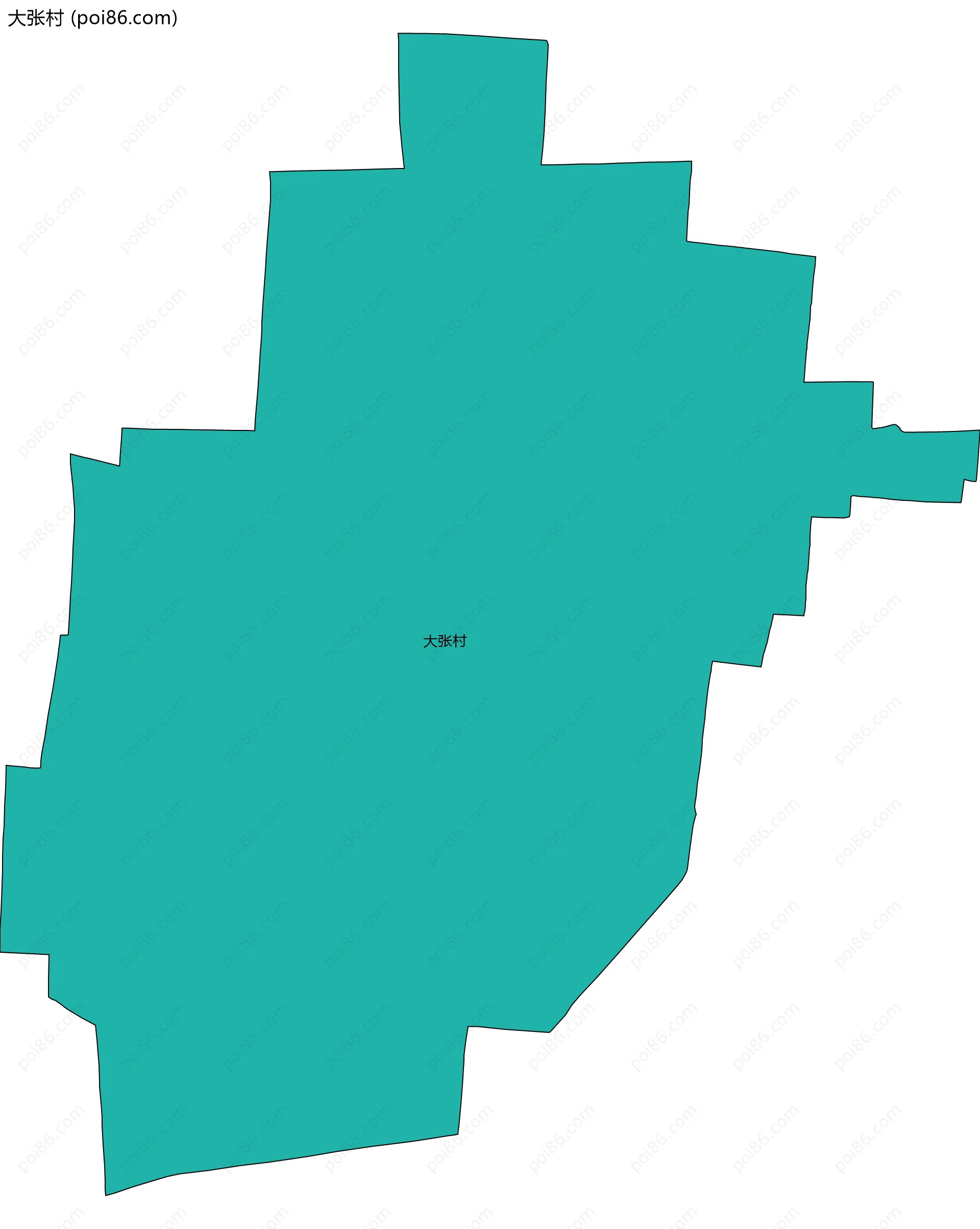 大张村边界地图