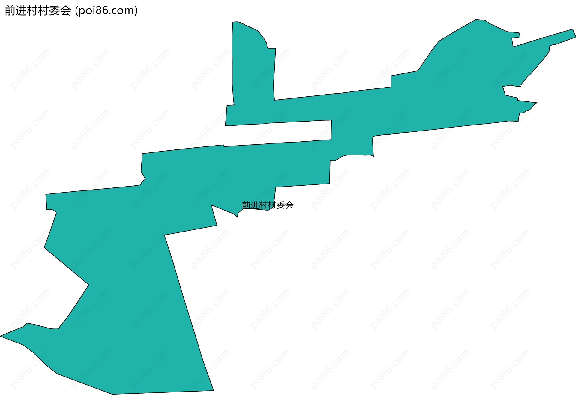 前进村村委会边界地图
