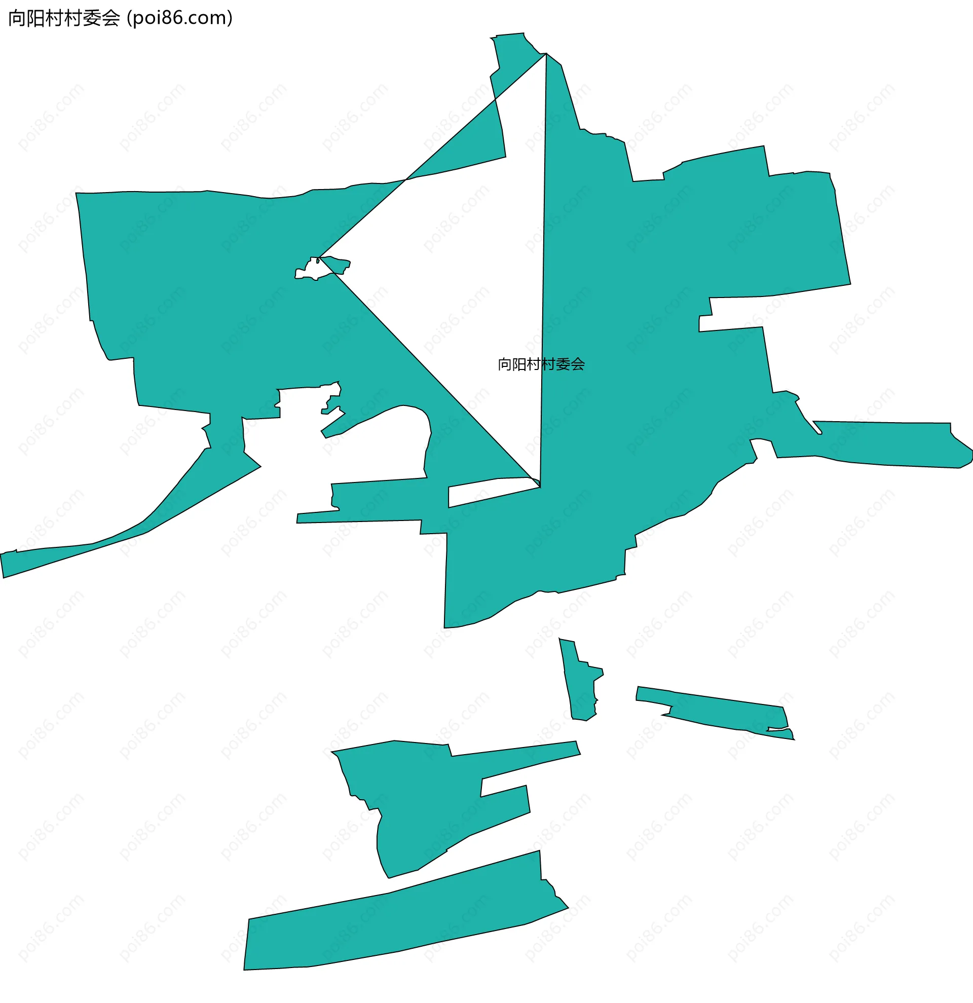 向阳村村委会边界地图