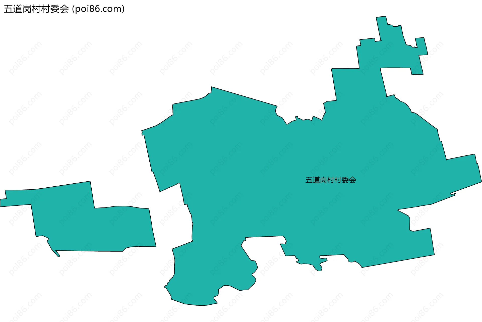五道岗村村委会边界地图