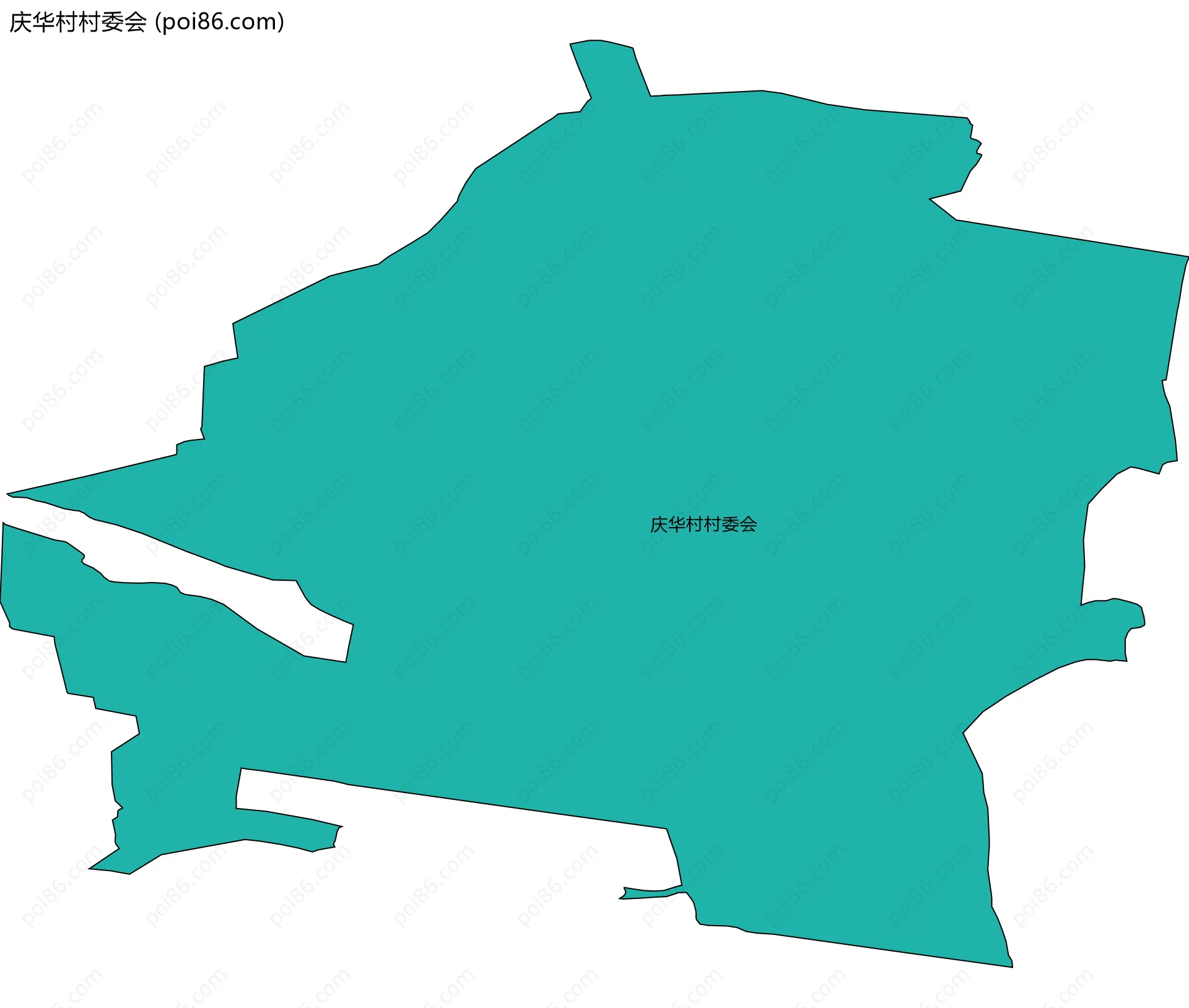 庆华村村委会边界地图