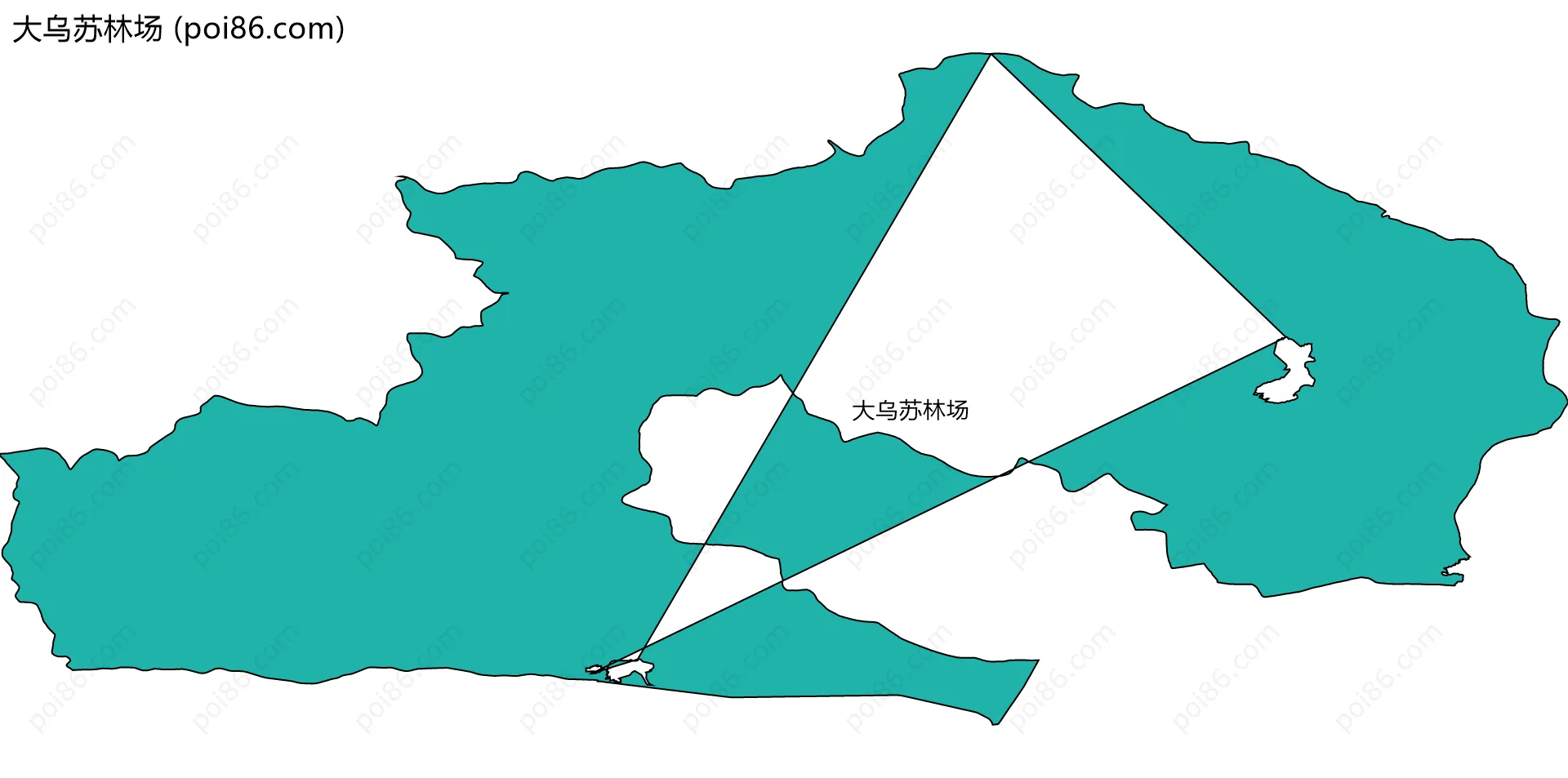 大乌苏林场边界地图