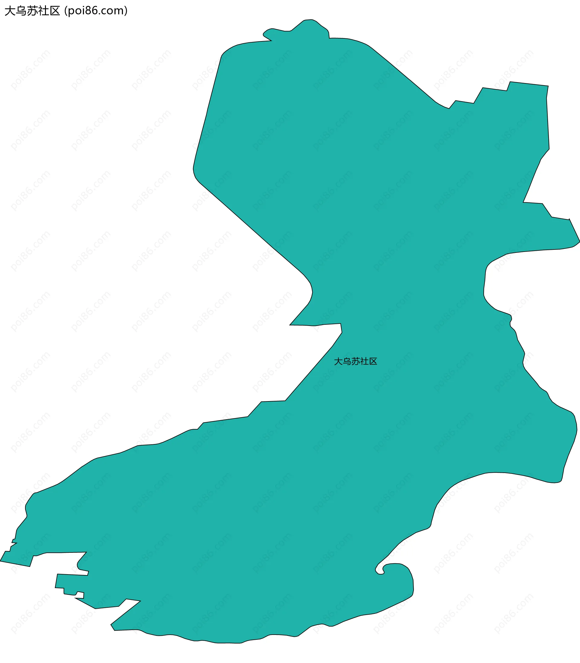 大乌苏社区边界地图