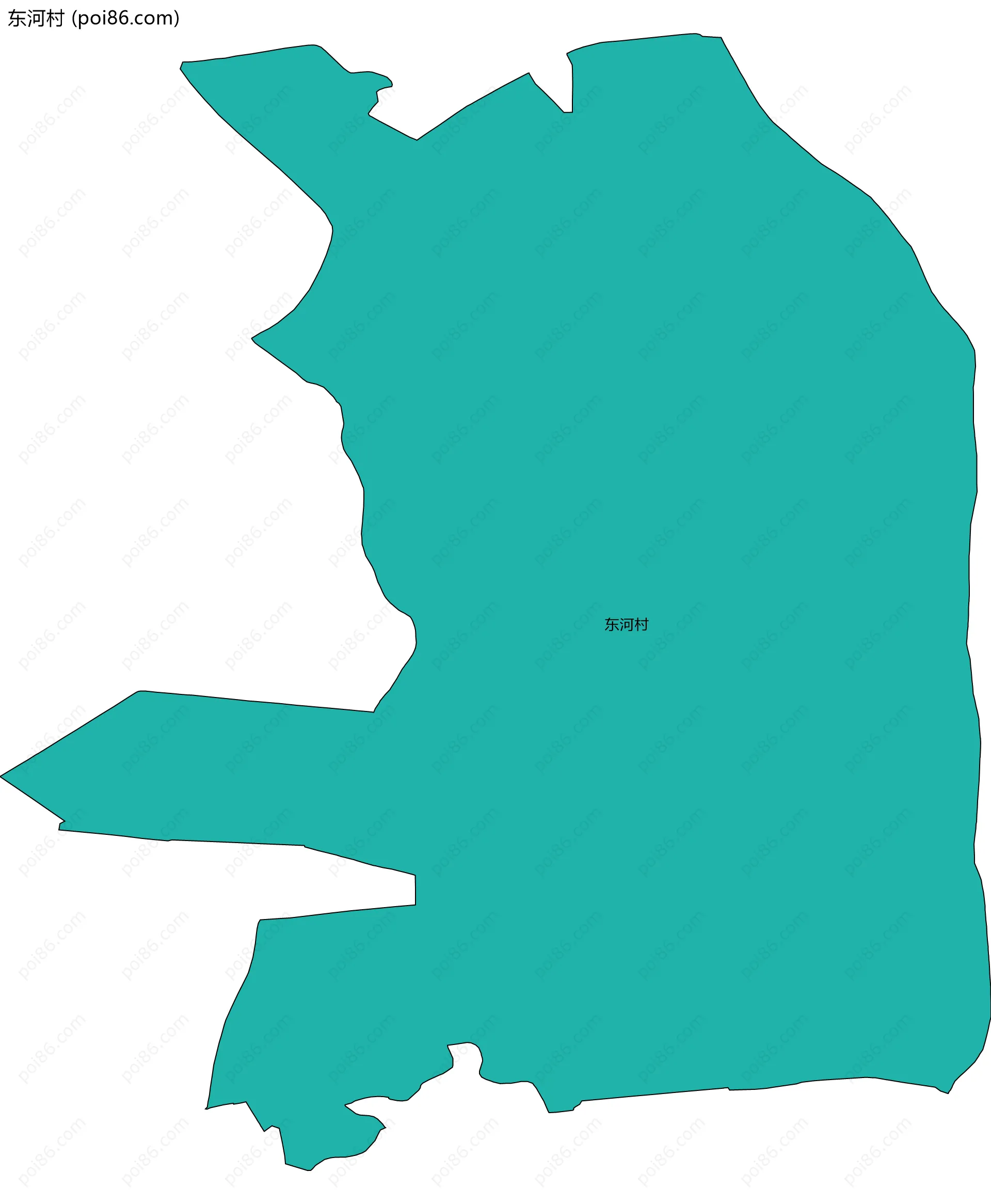 东河村边界地图