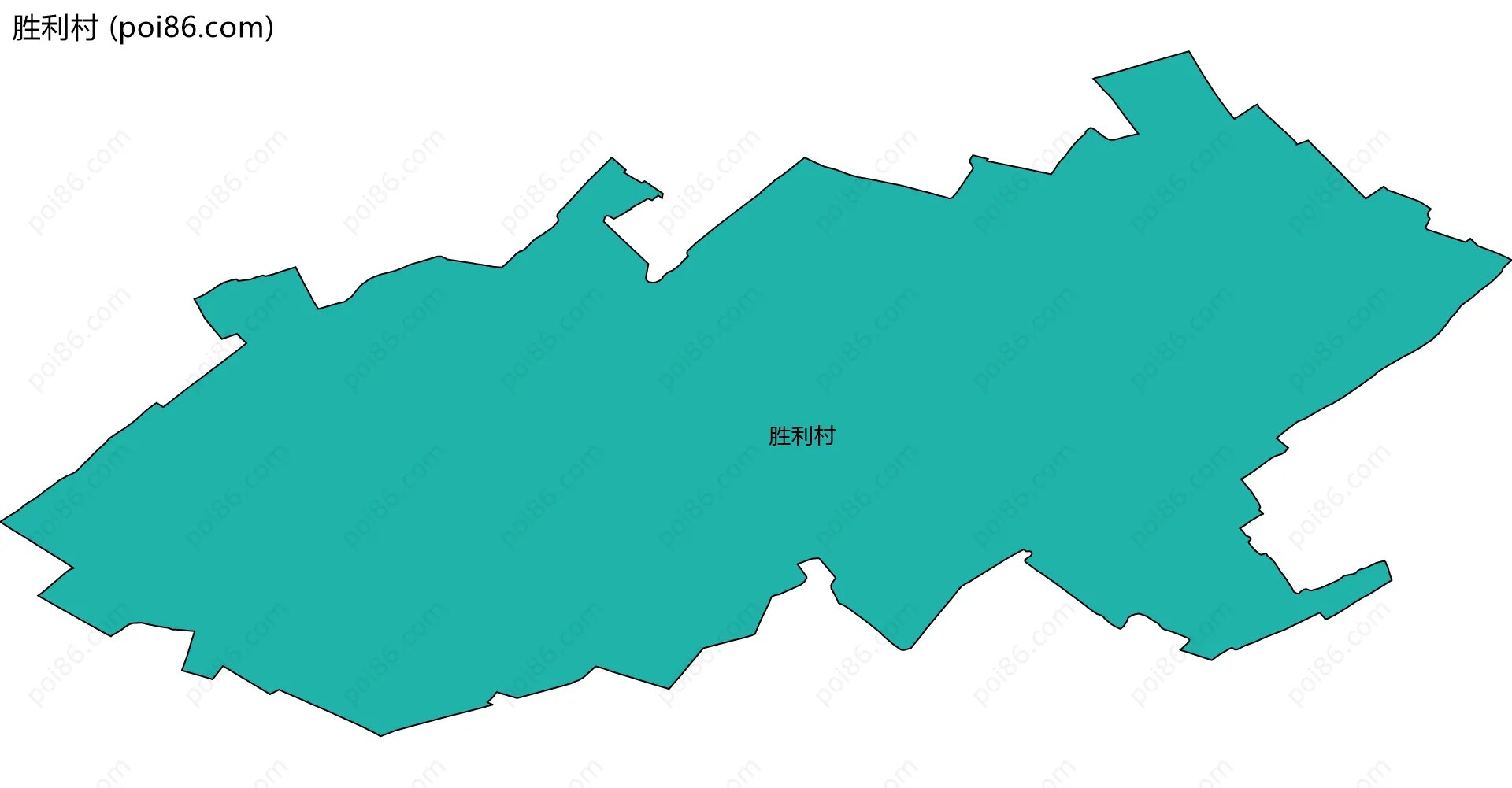 胜利村边界地图