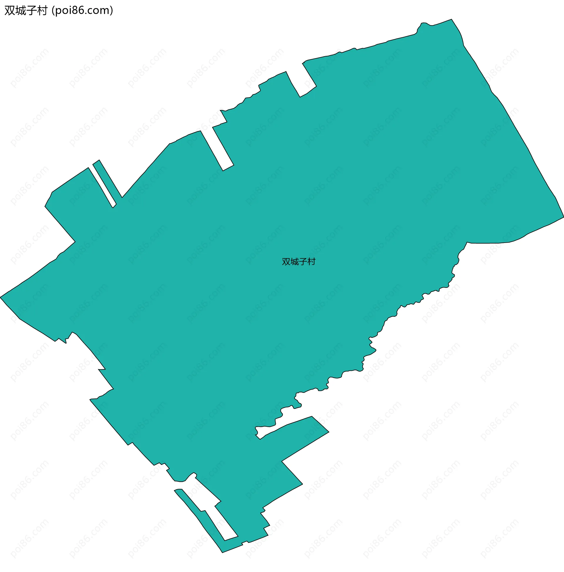 双城子村边界地图