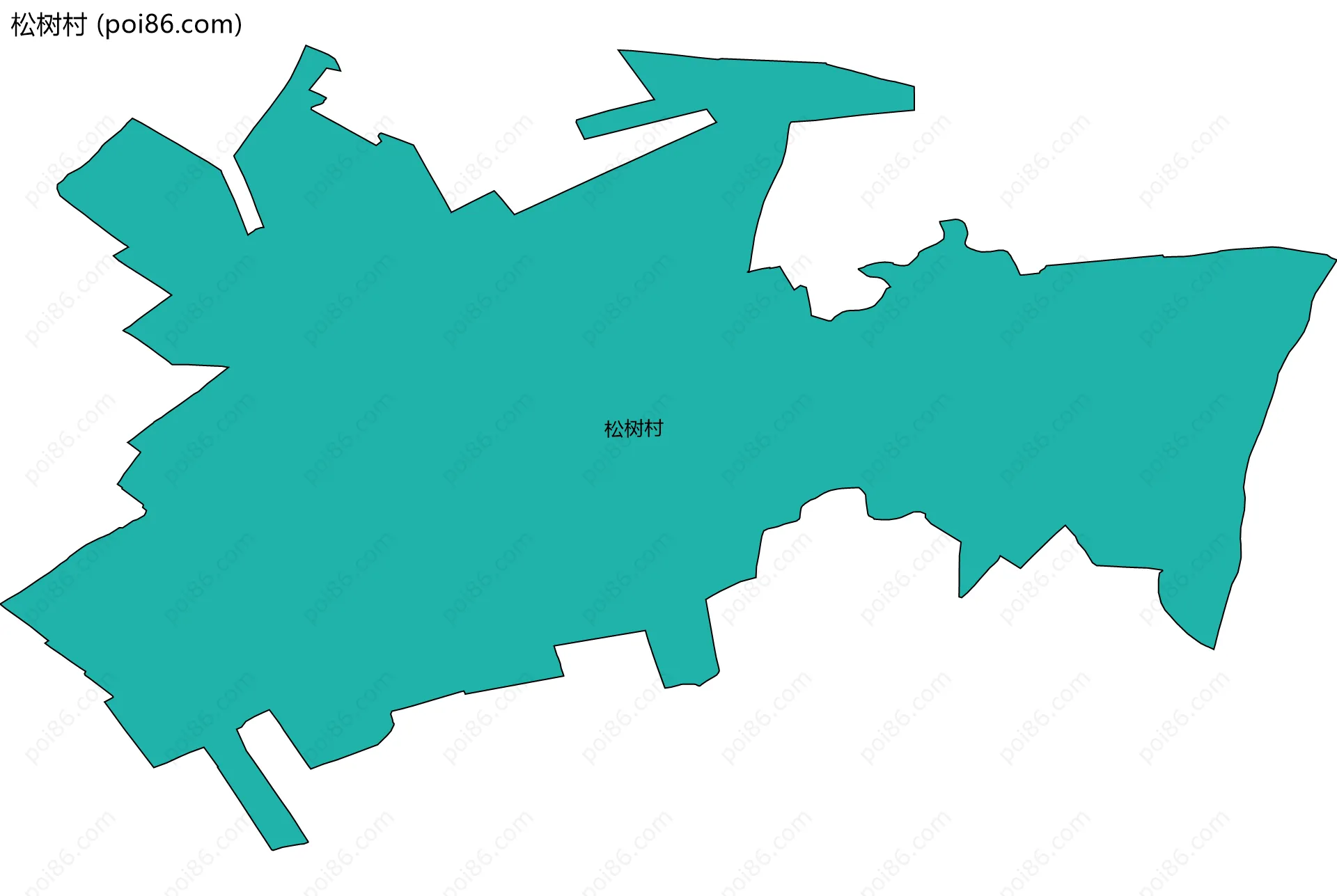 松树村边界地图