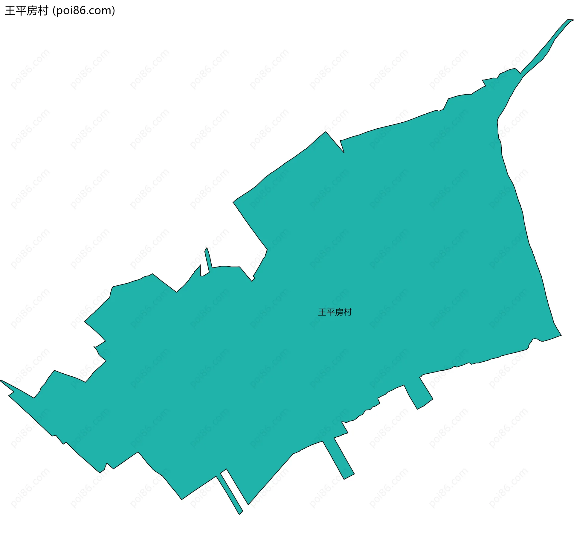 王平房村边界地图