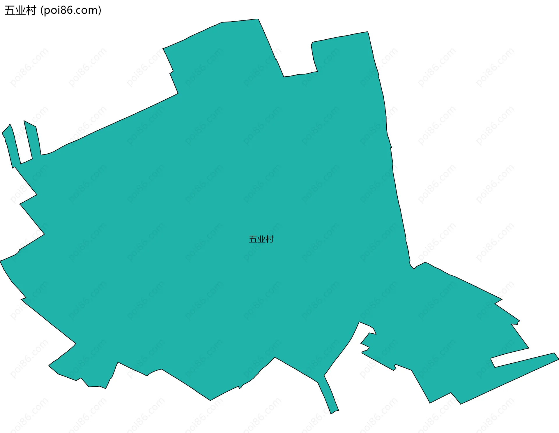 五业村边界地图