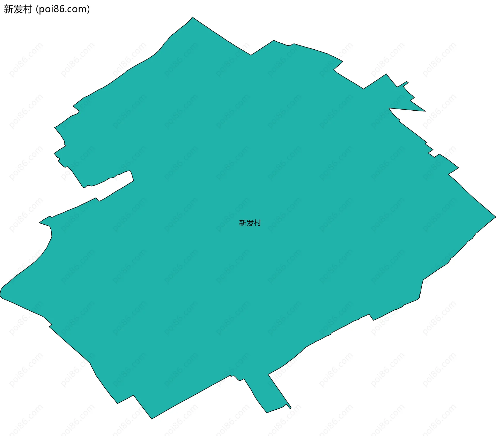 新发村边界地图