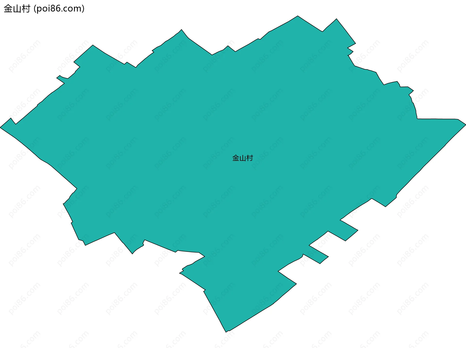 金山村边界地图