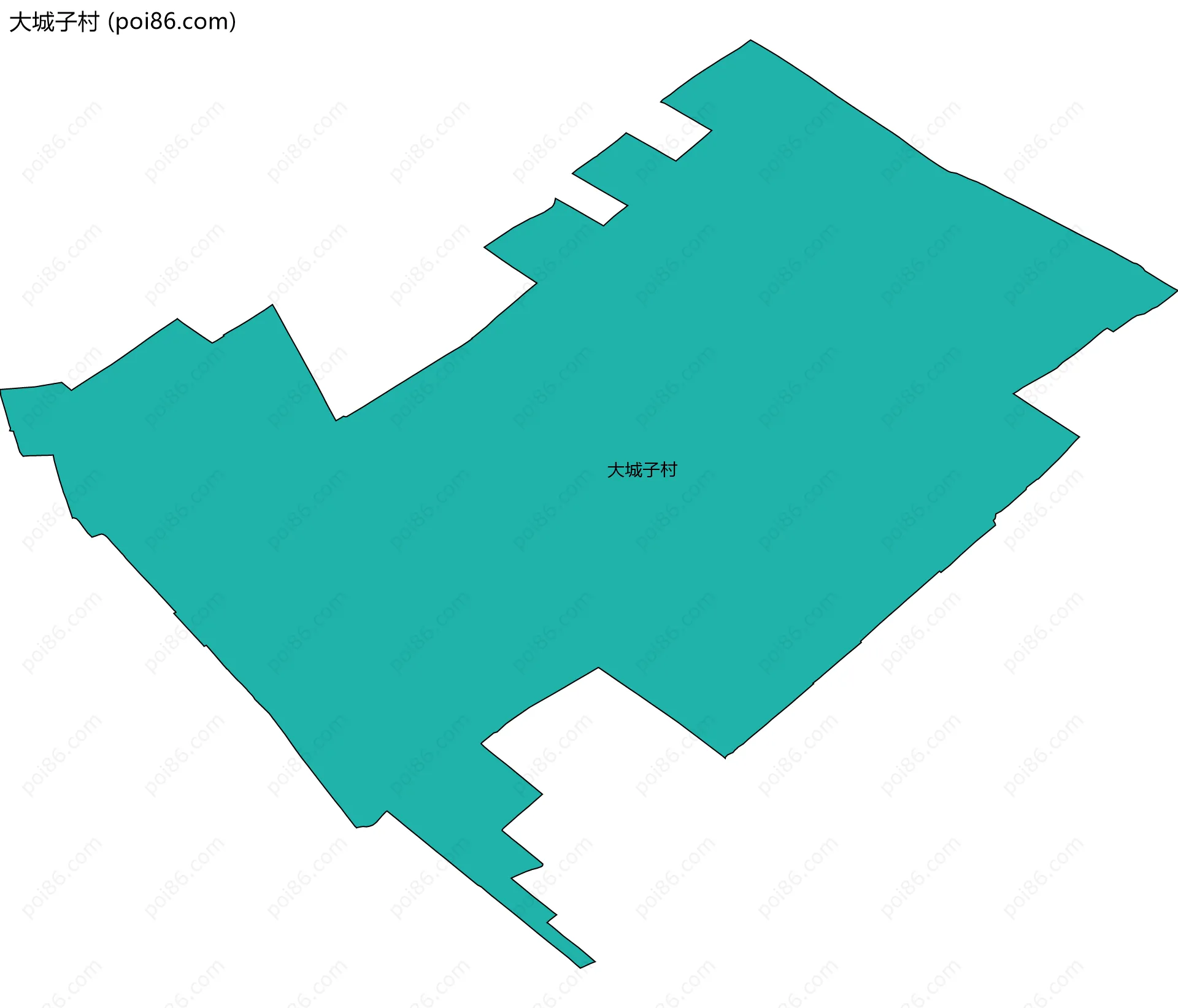 大城子村边界地图