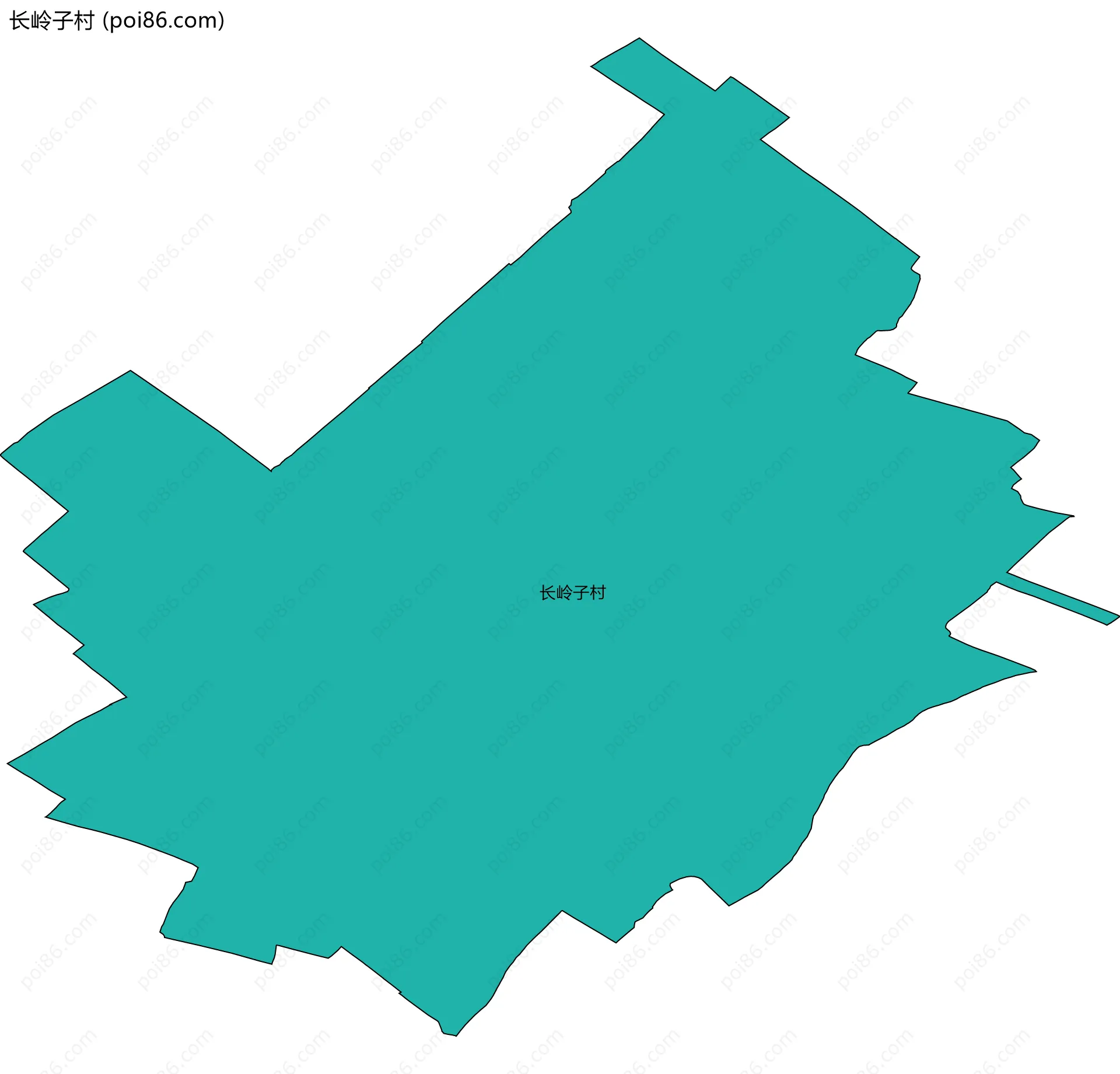 长岭子村边界地图