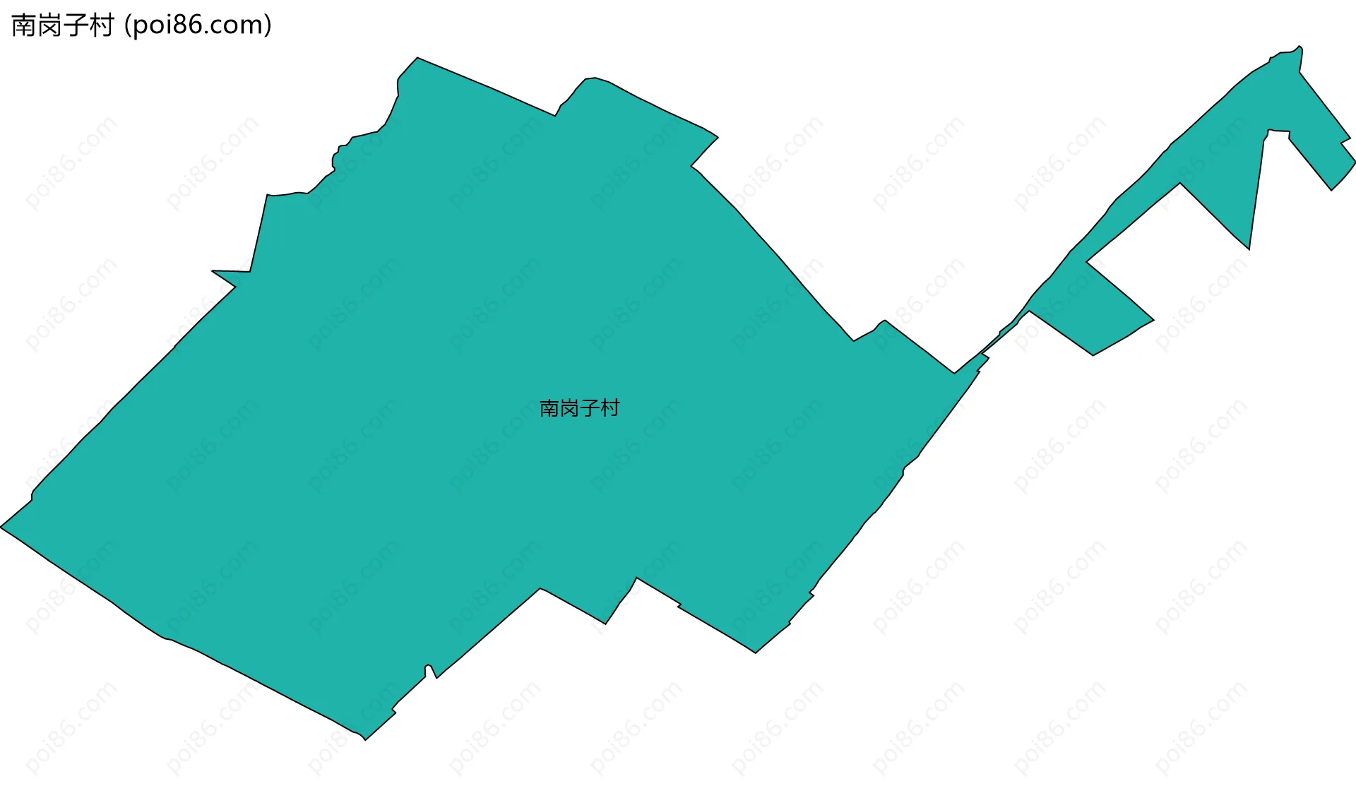 南岗子村边界地图