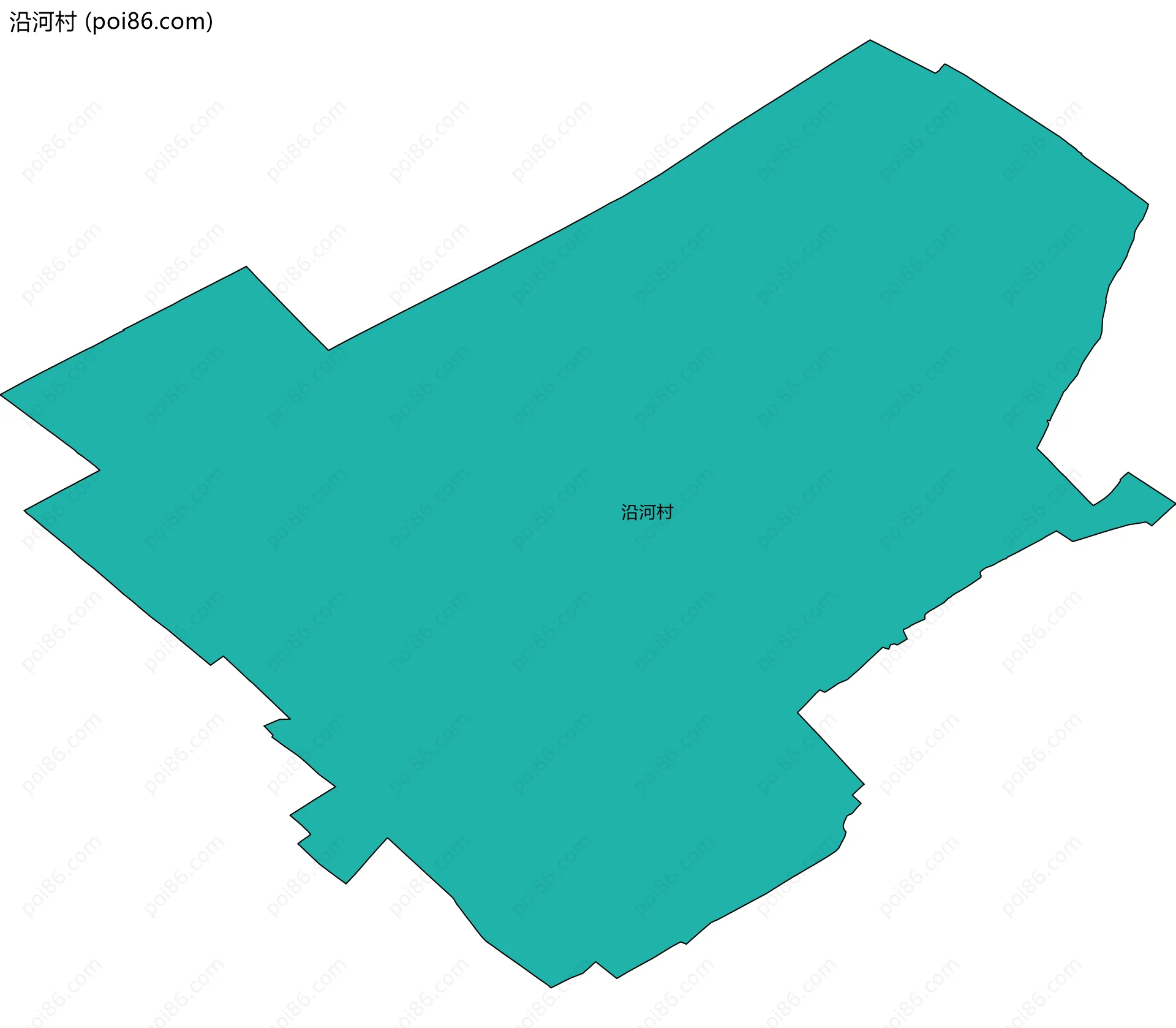 沿河村边界地图