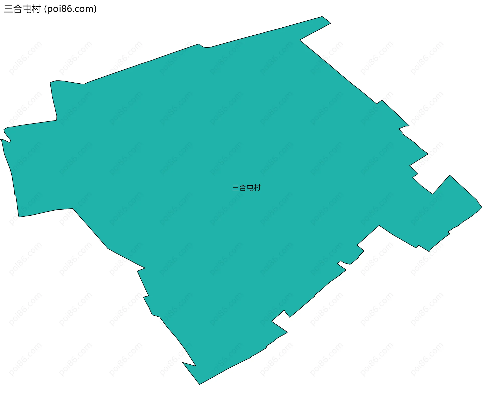 三合屯村边界地图