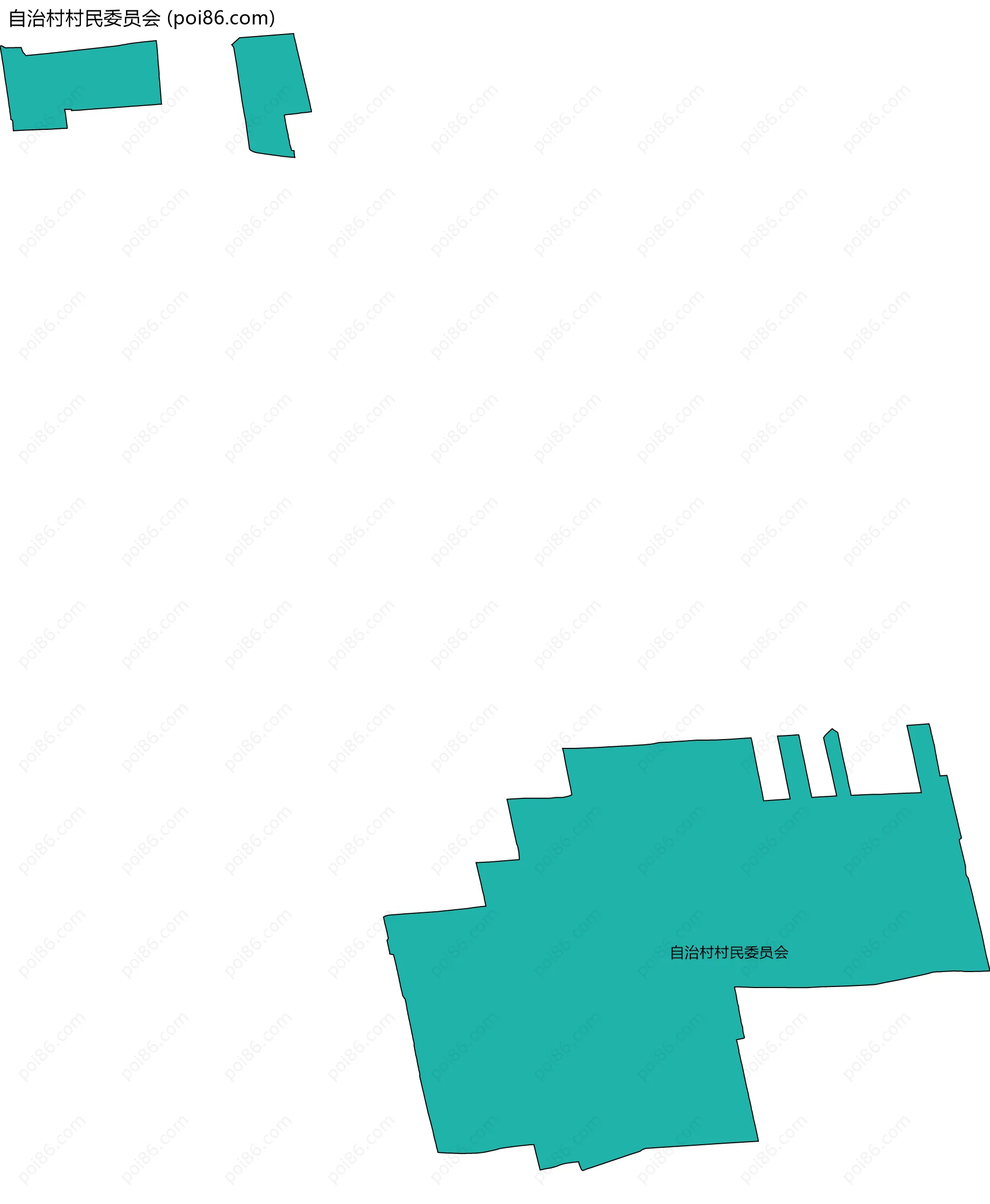 自治村村民委员会边界地图
