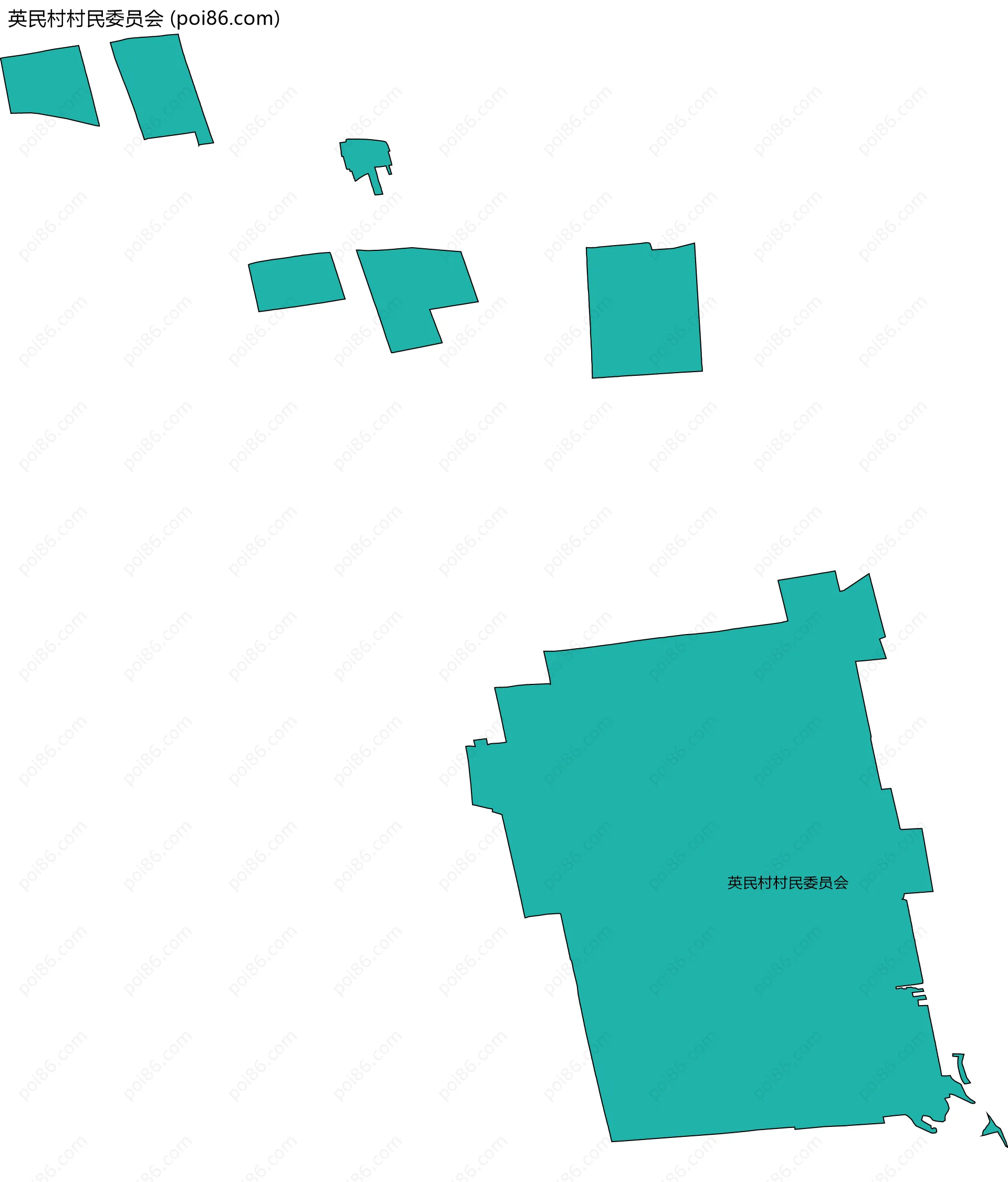 英民村村民委员会边界地图
