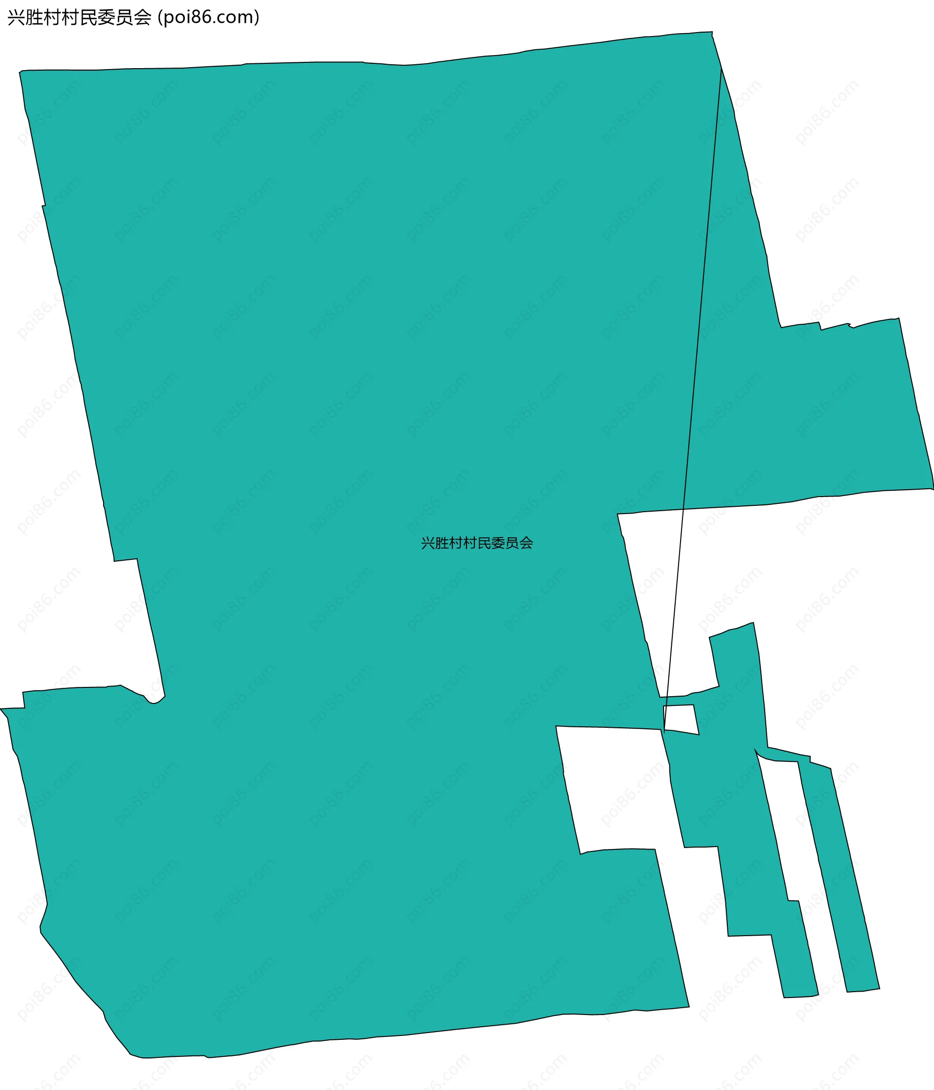 兴胜村村民委员会边界地图