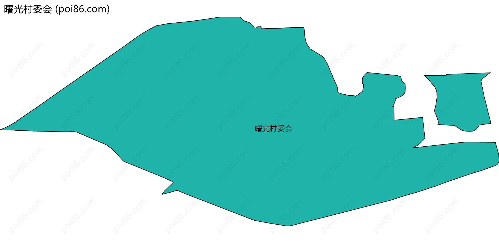 曙光村委会边界地图