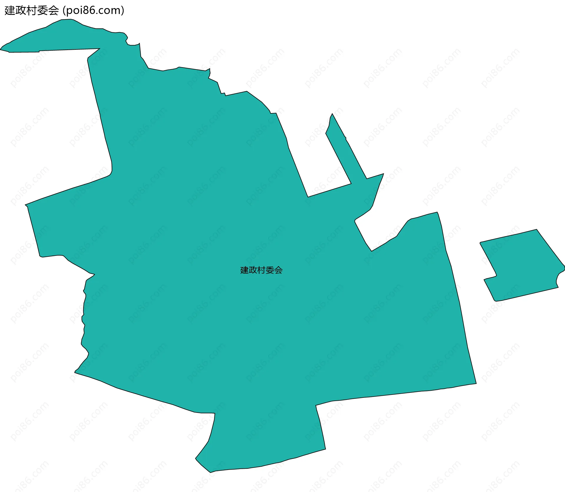 建政村委会边界地图