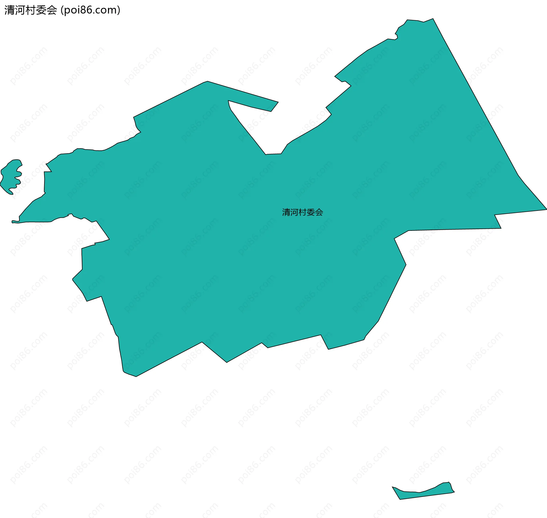 清河村委会边界地图