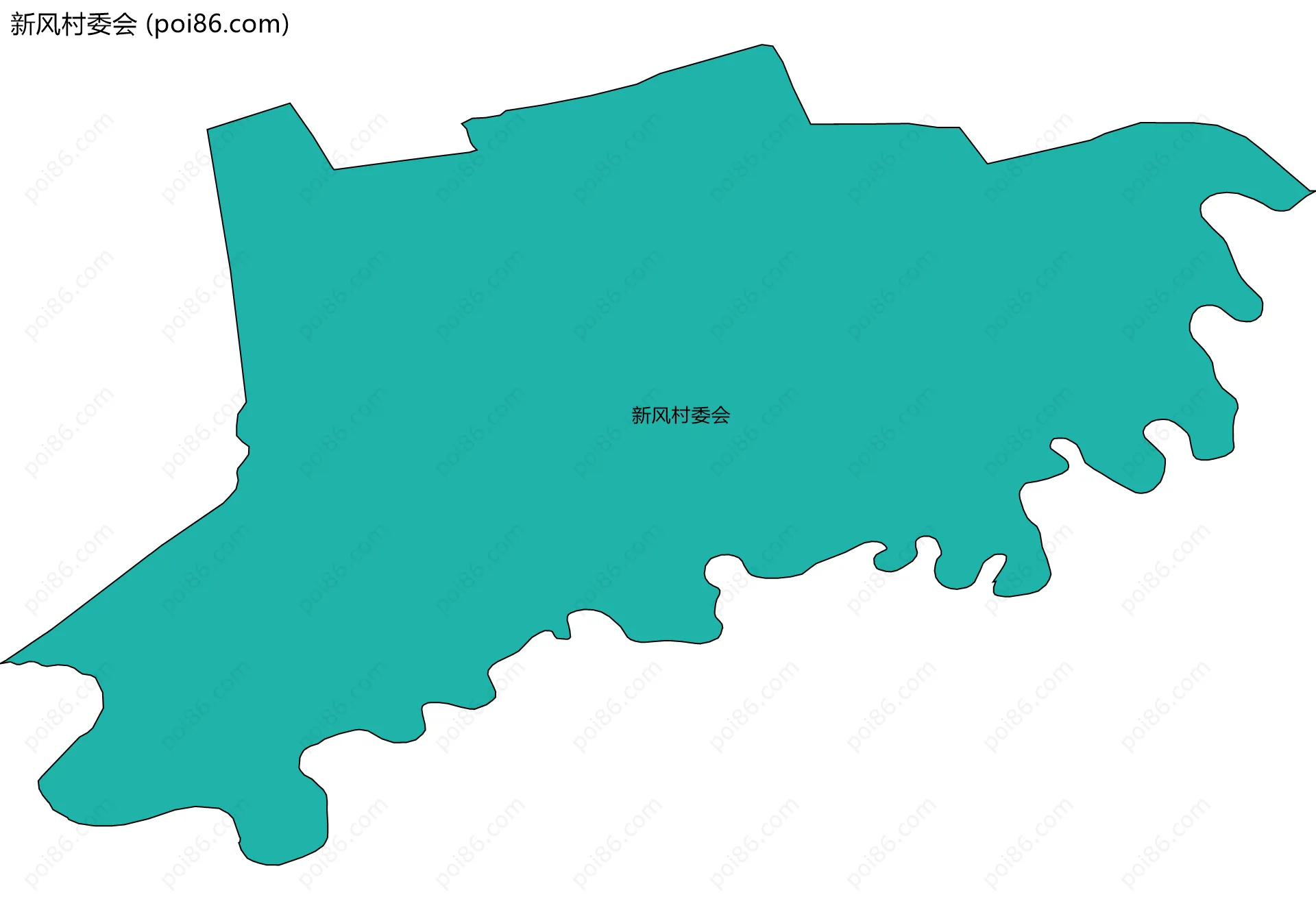 新风村委会边界地图
