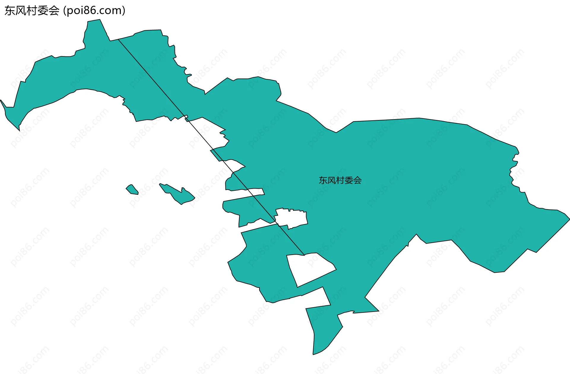 东风村委会边界地图