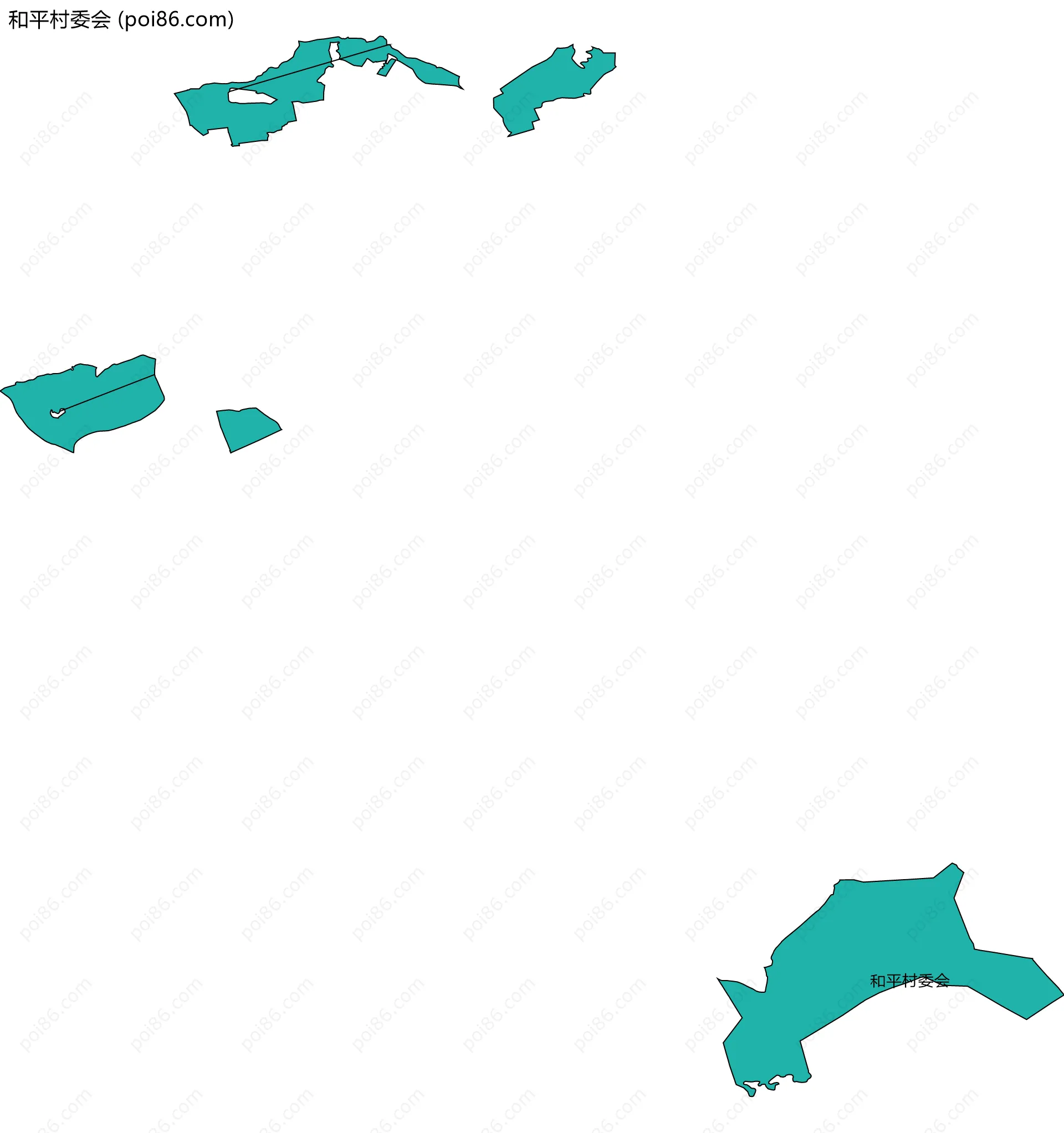 和平村委会边界地图