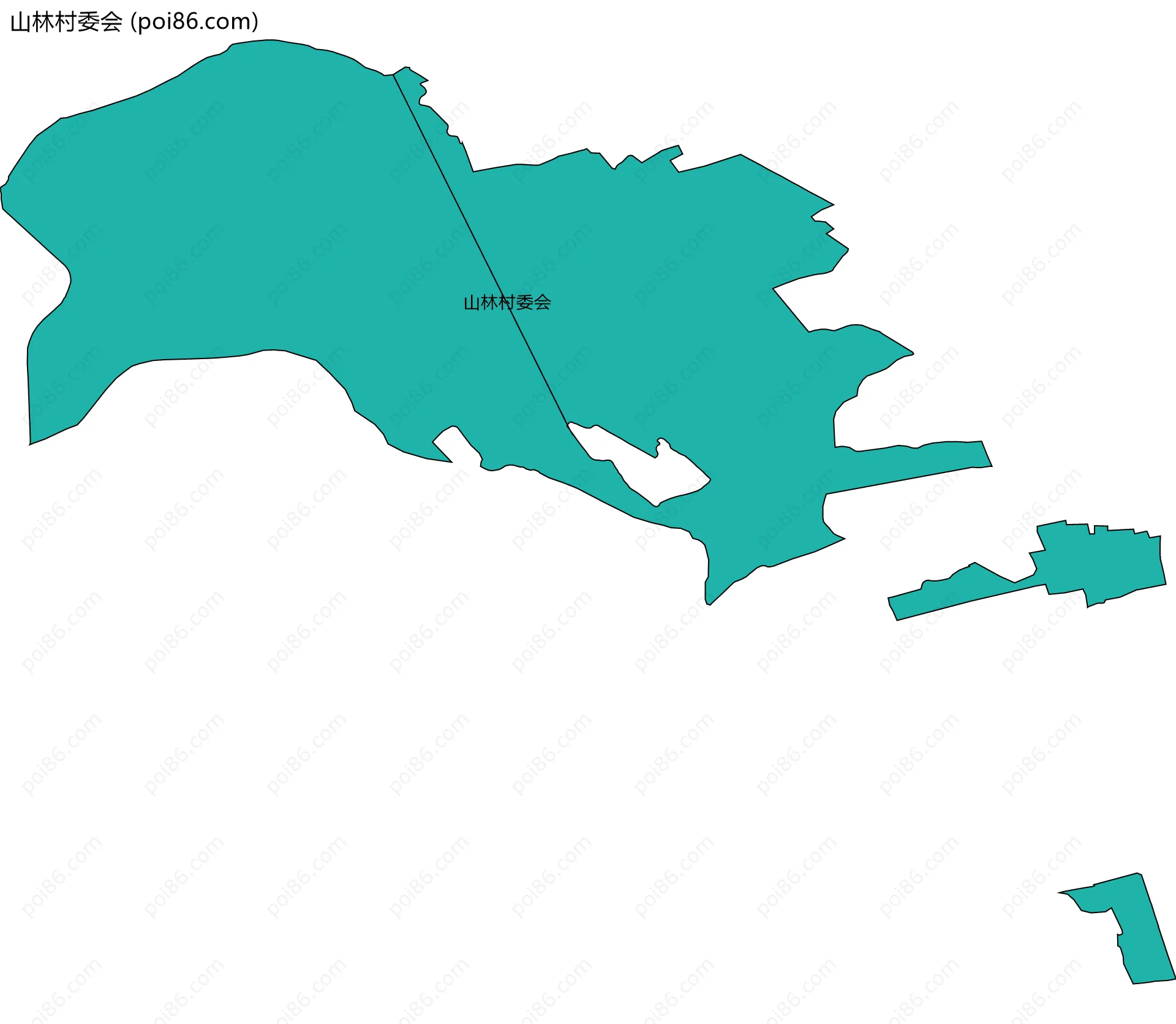 山林村委会边界地图