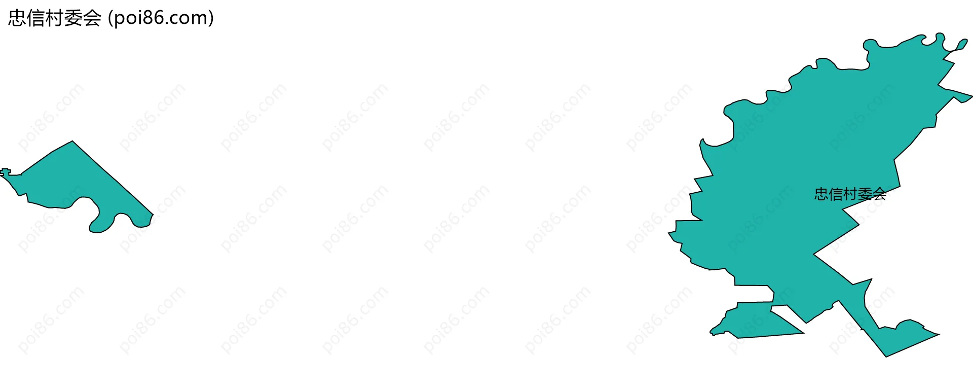 忠信村委会边界地图