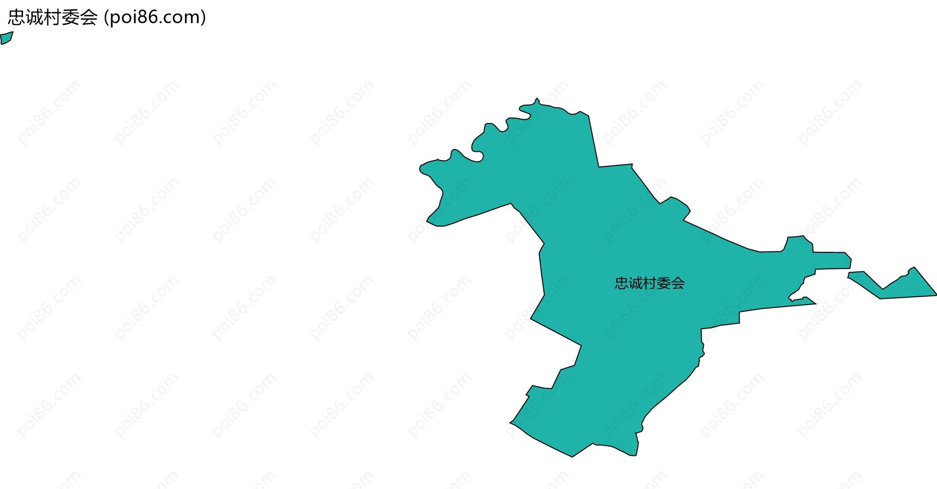 忠诚村委会边界地图