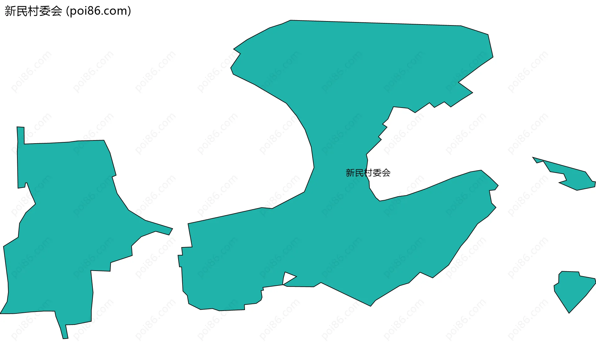 新民村委会边界地图