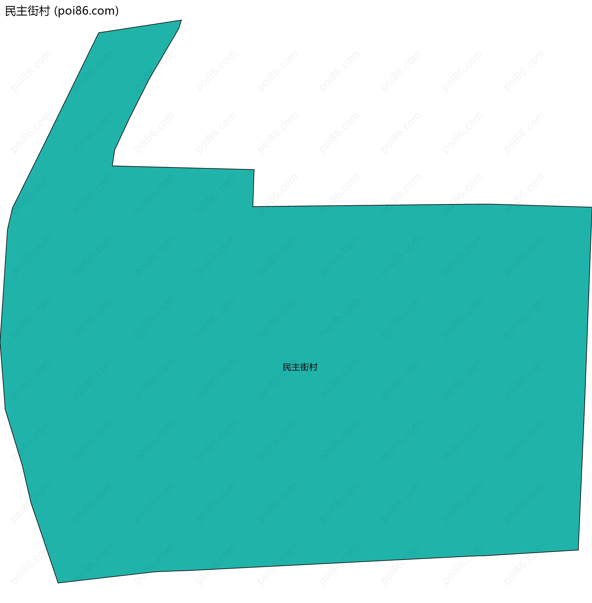 民主街村边界地图