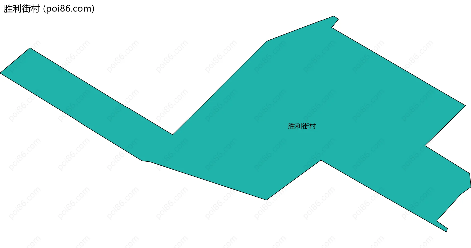 胜利街村边界地图