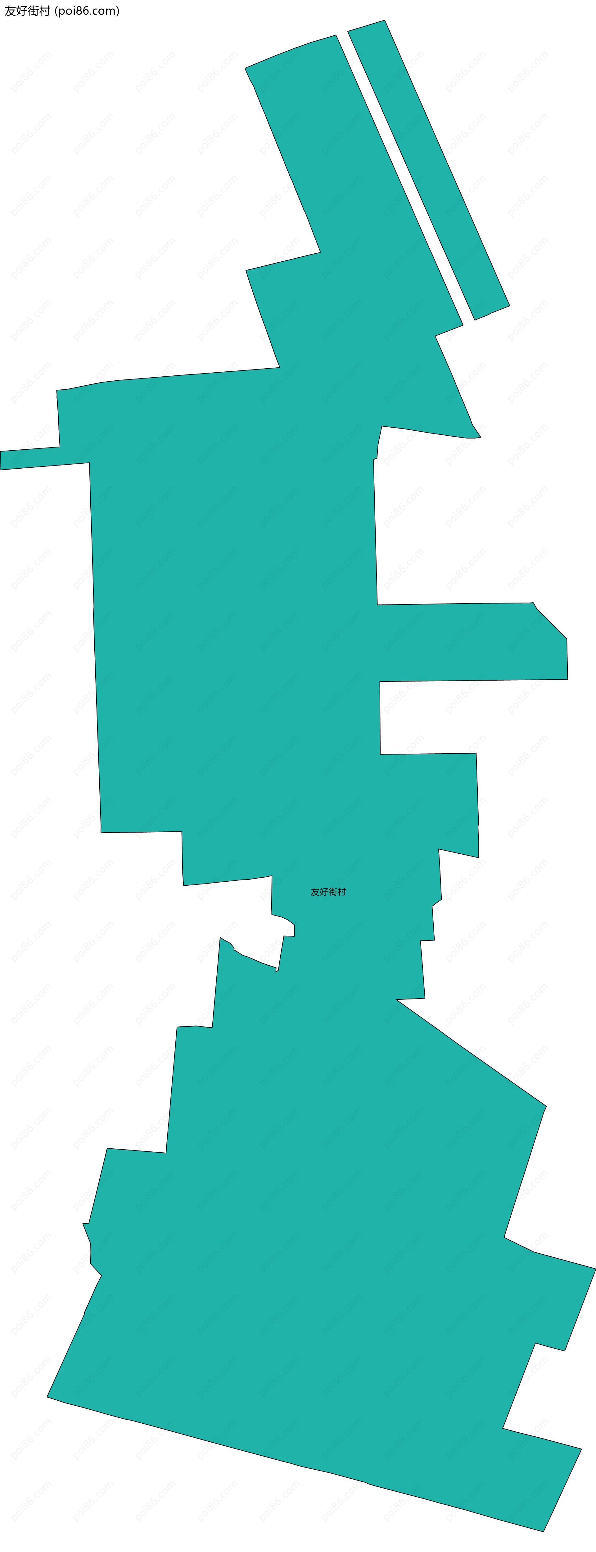 友好街村边界地图