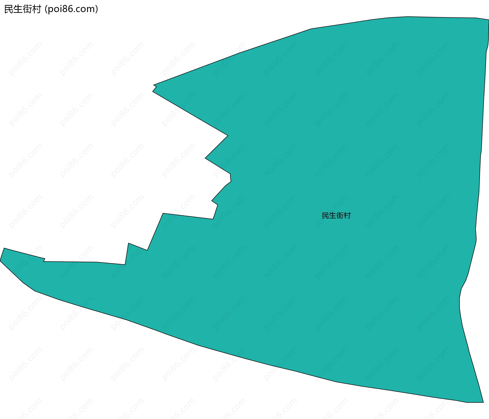 民生街村边界地图