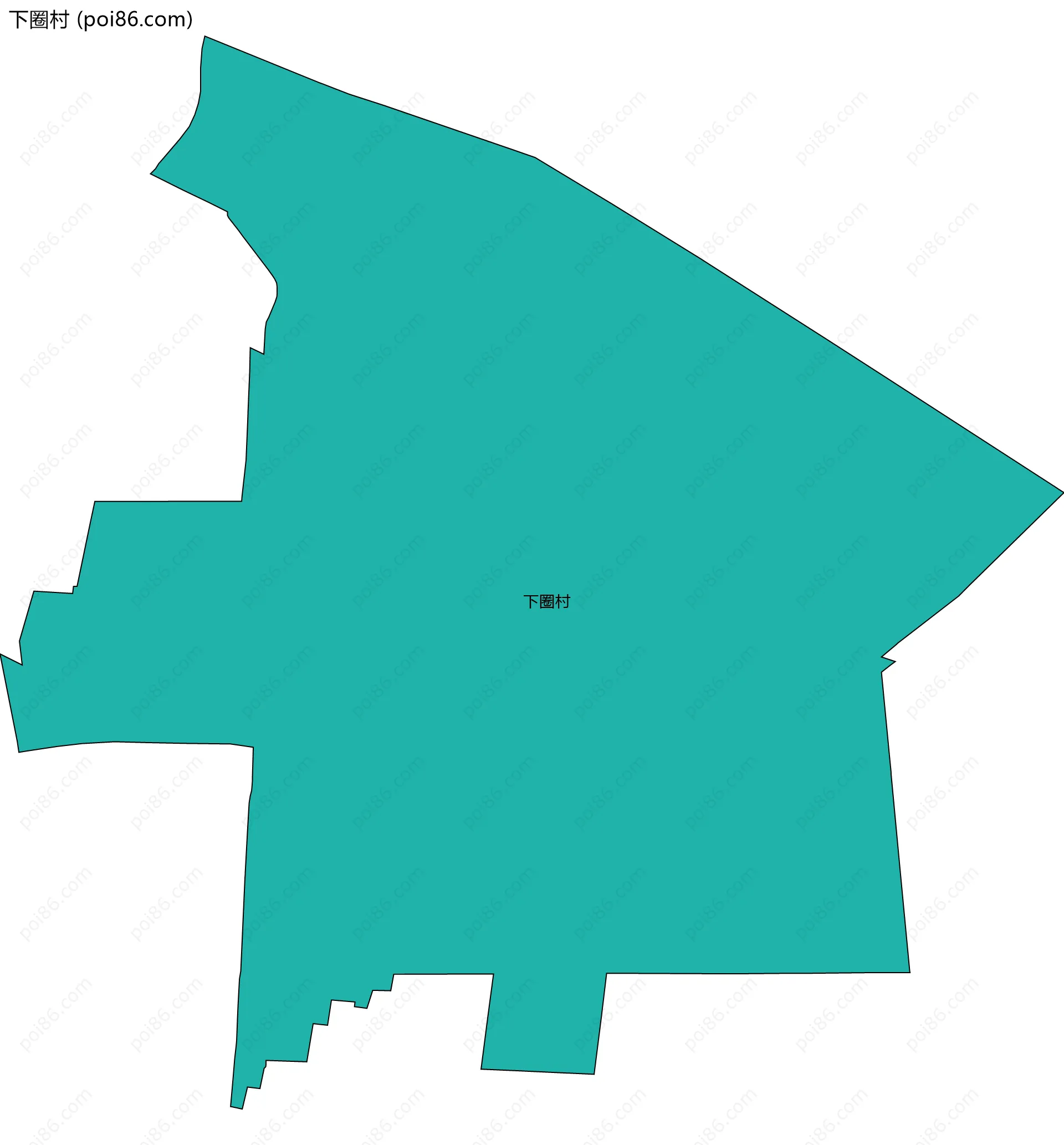 下圈村边界地图