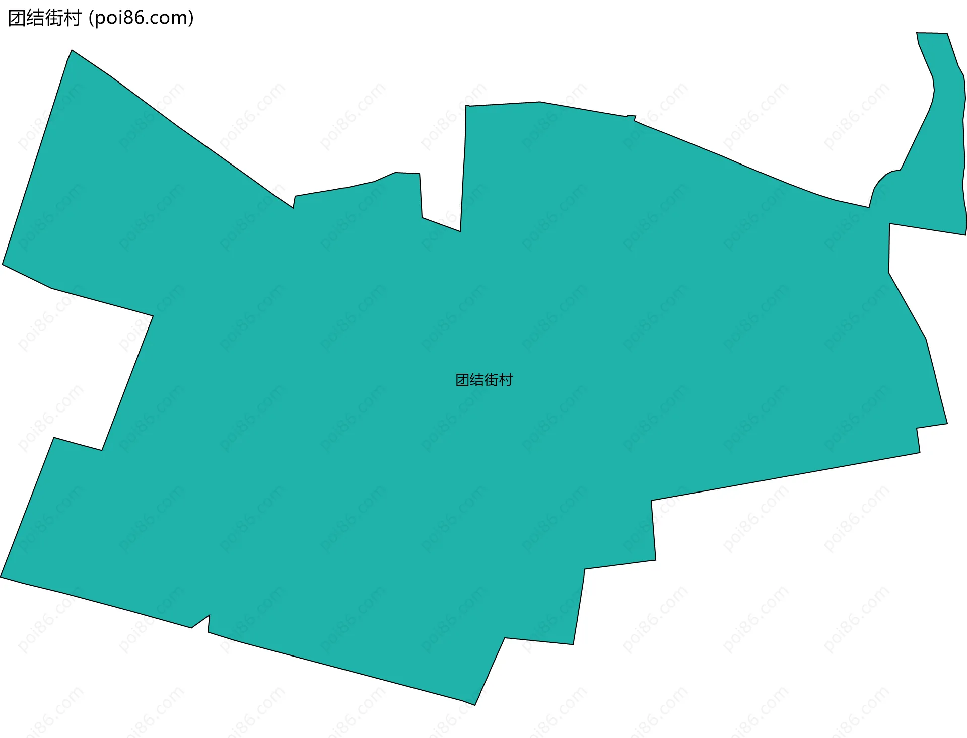 团结街村边界地图