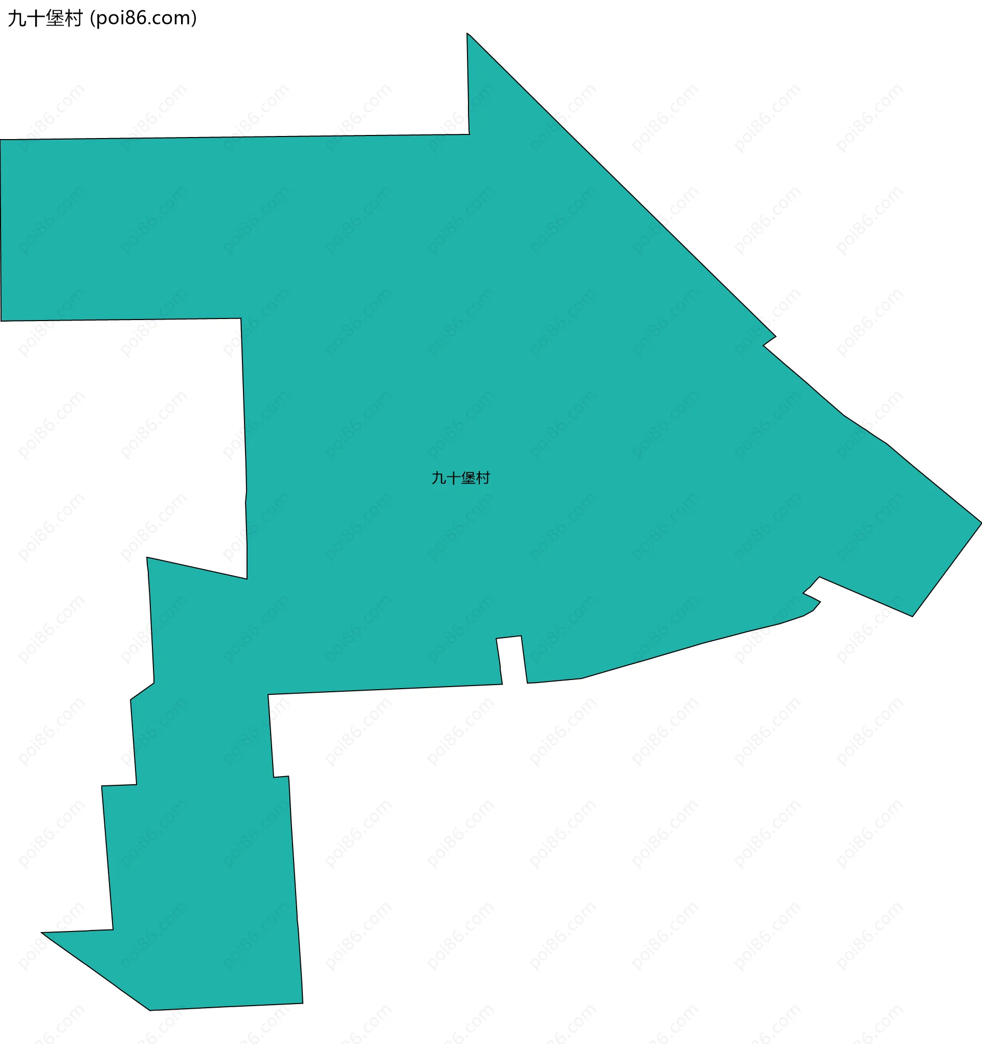 九十堡村边界地图