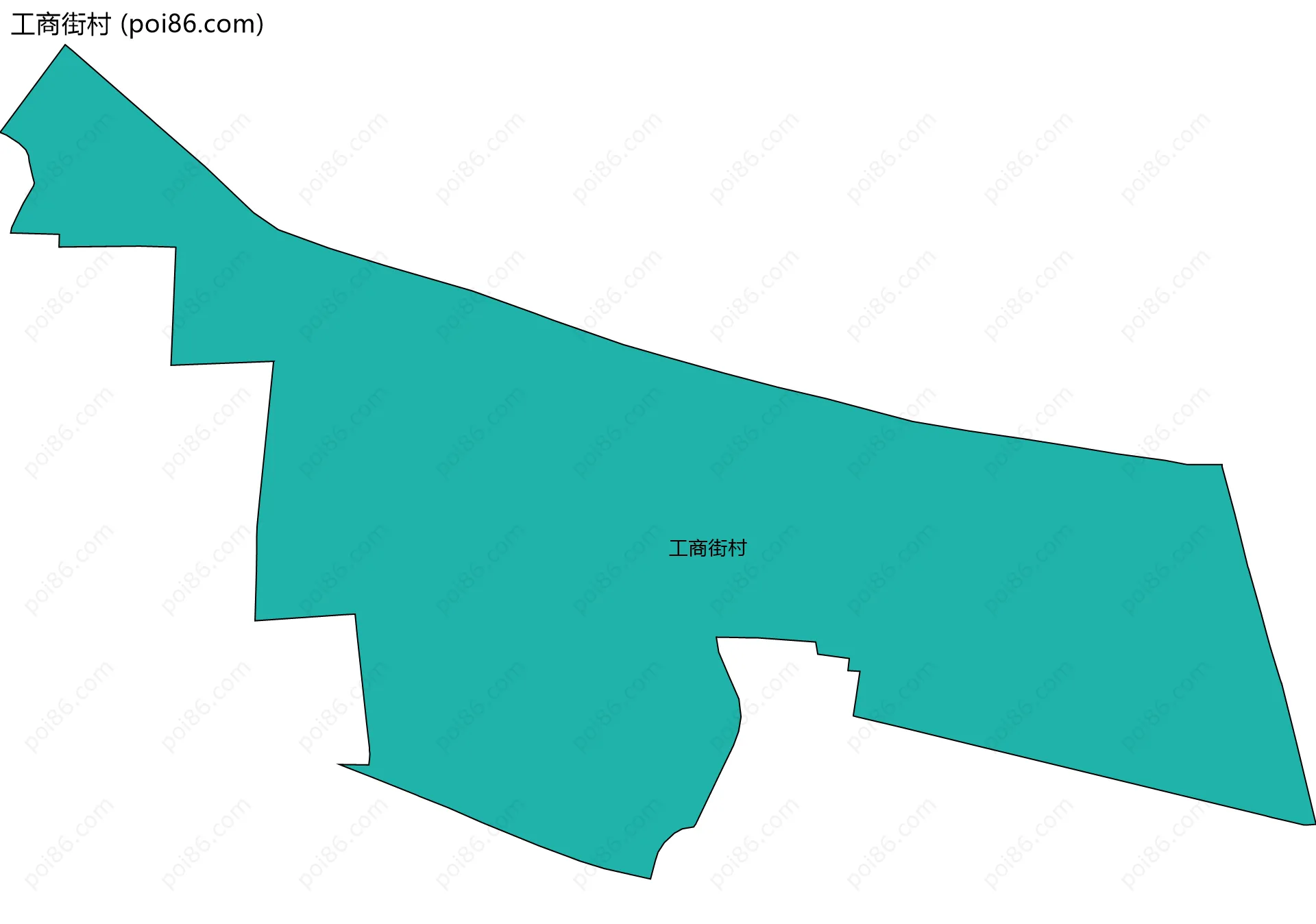 工商街村边界地图