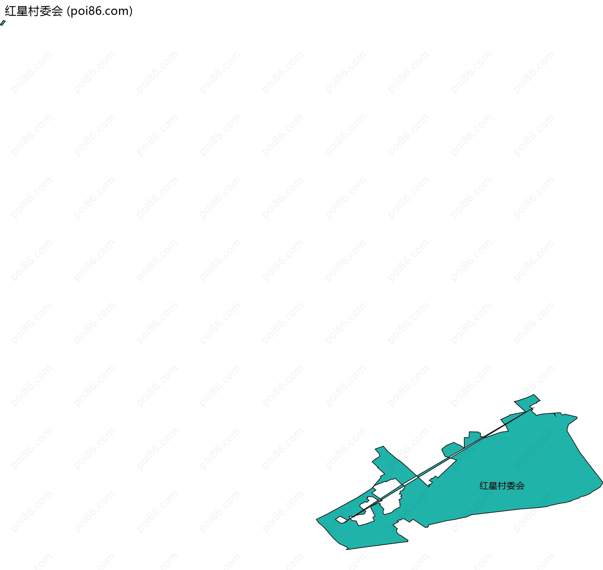 红星村委会边界地图