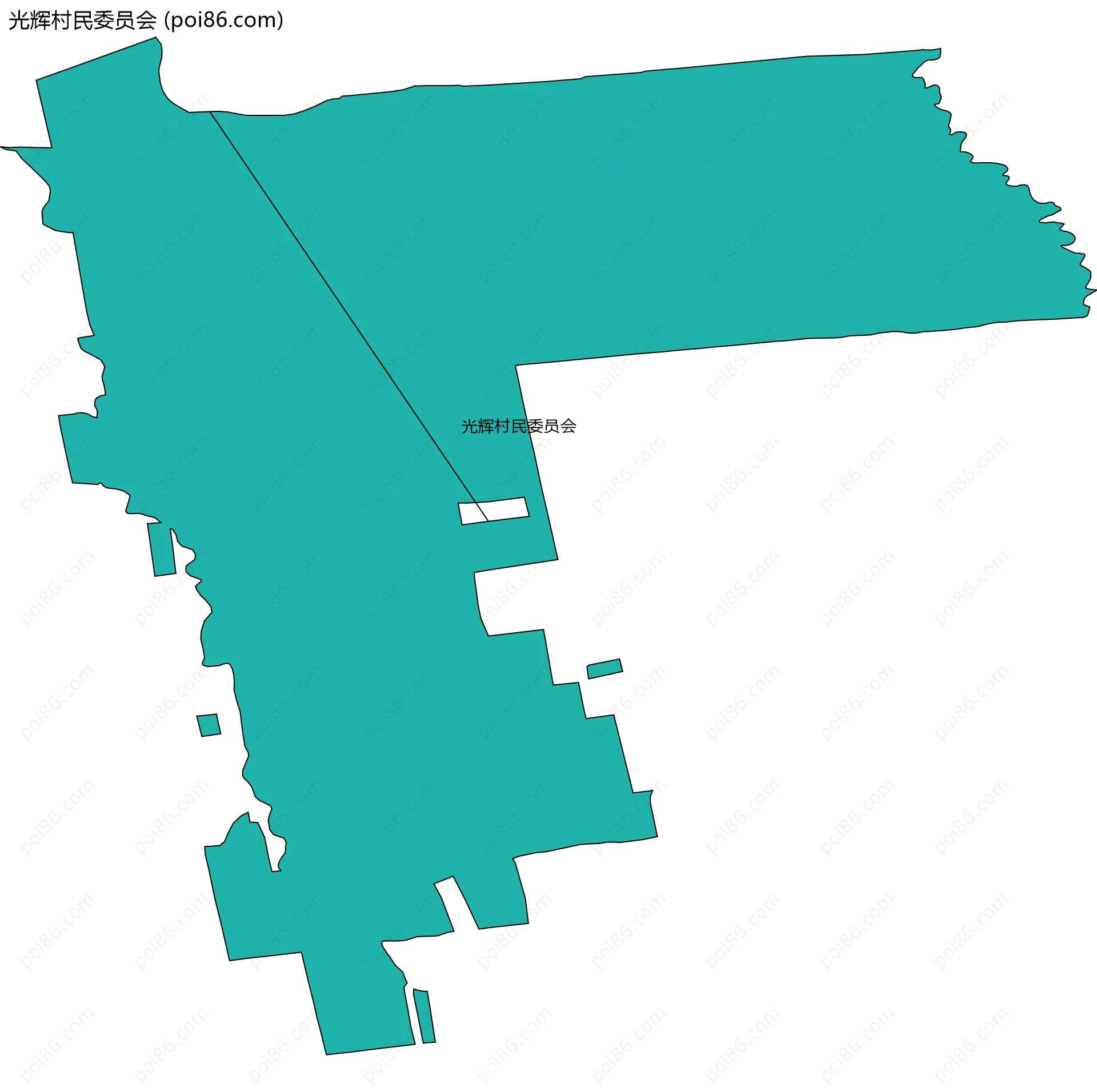 光辉村民委员会边界地图