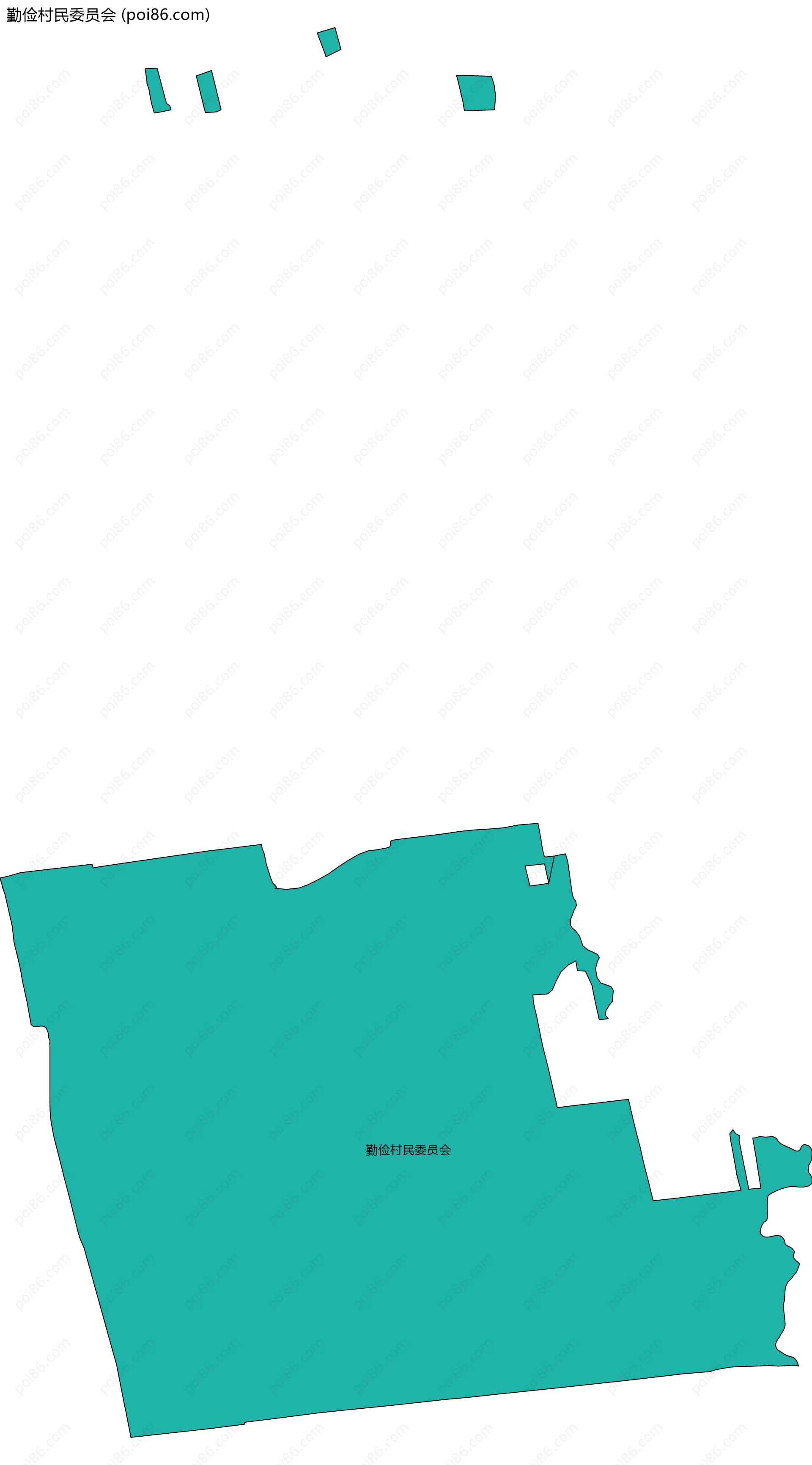 勤俭村民委员会边界地图