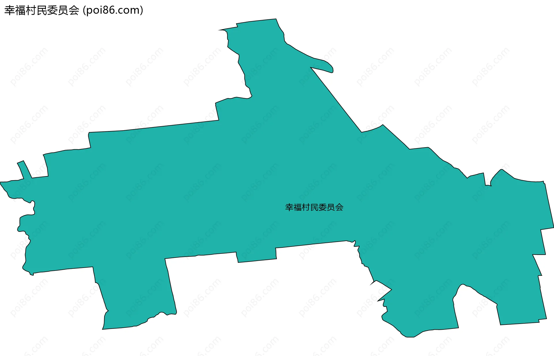 幸福村民委员会边界地图