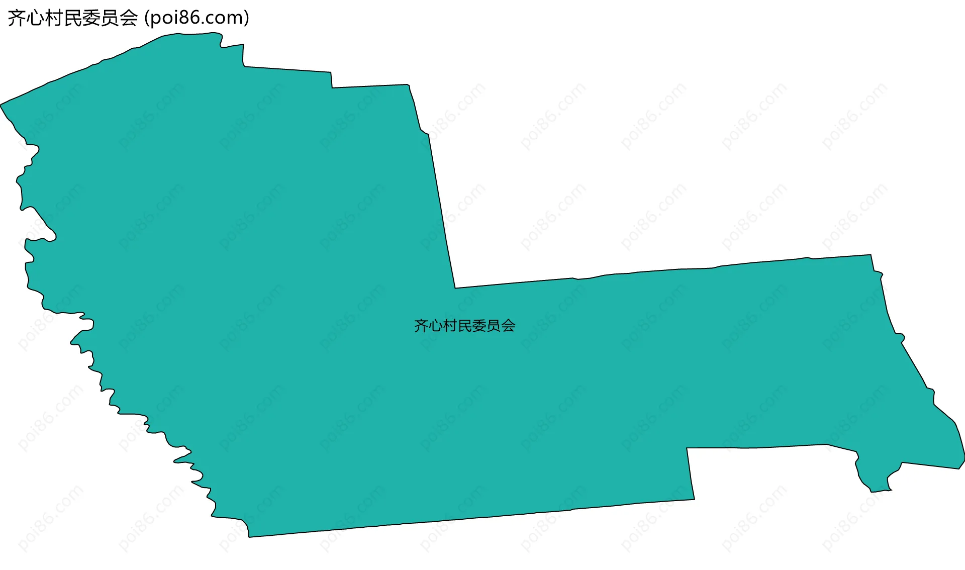 齐心村民委员会边界地图