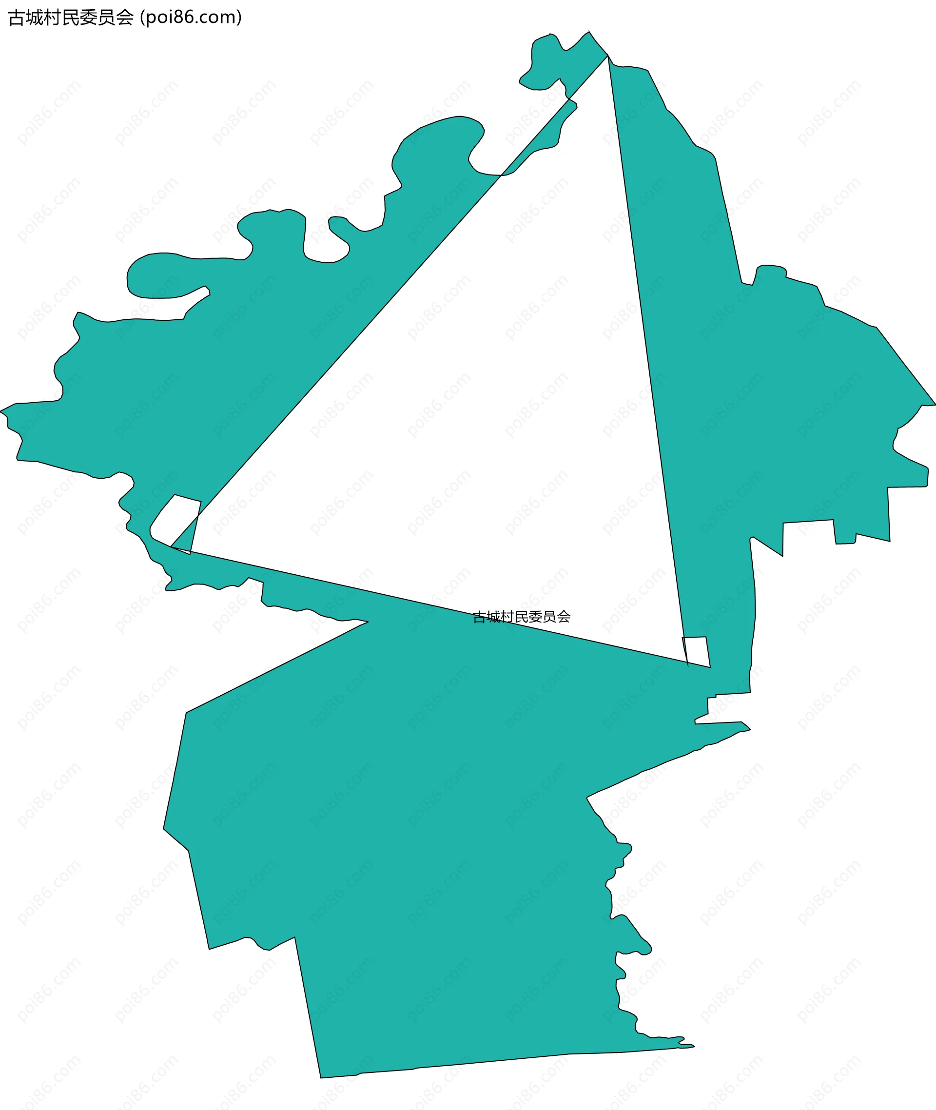 古城村民委员会边界地图