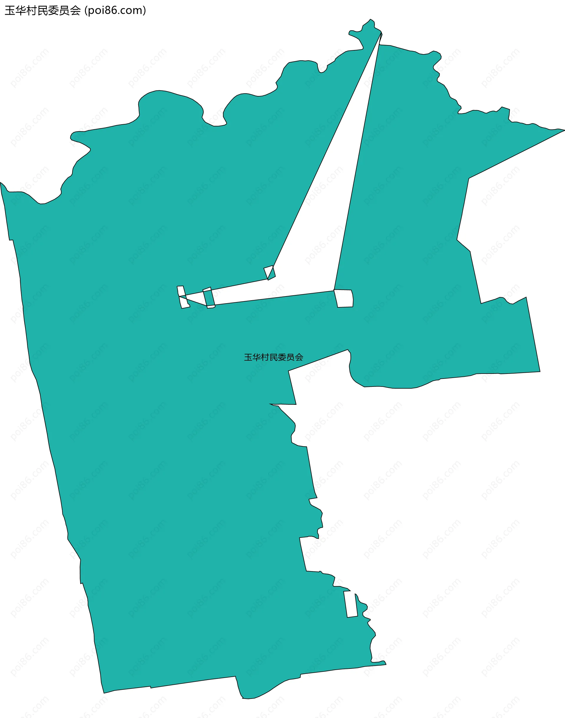 玉华村民委员会边界地图