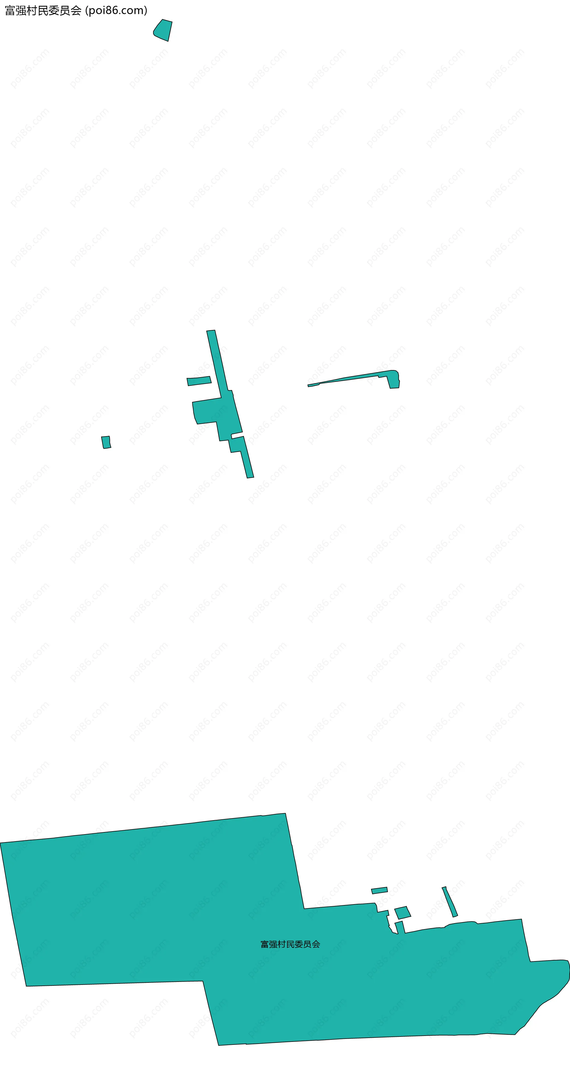 富强村民委员会边界地图