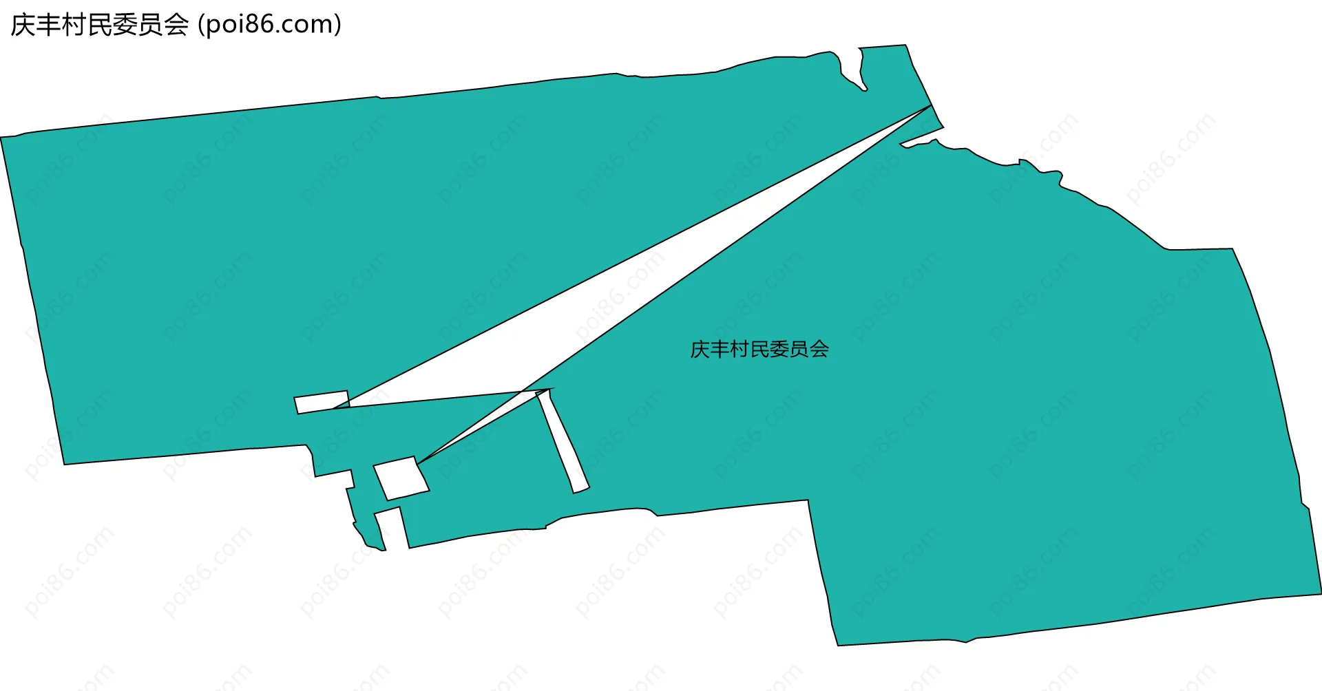 庆丰村民委员会边界地图